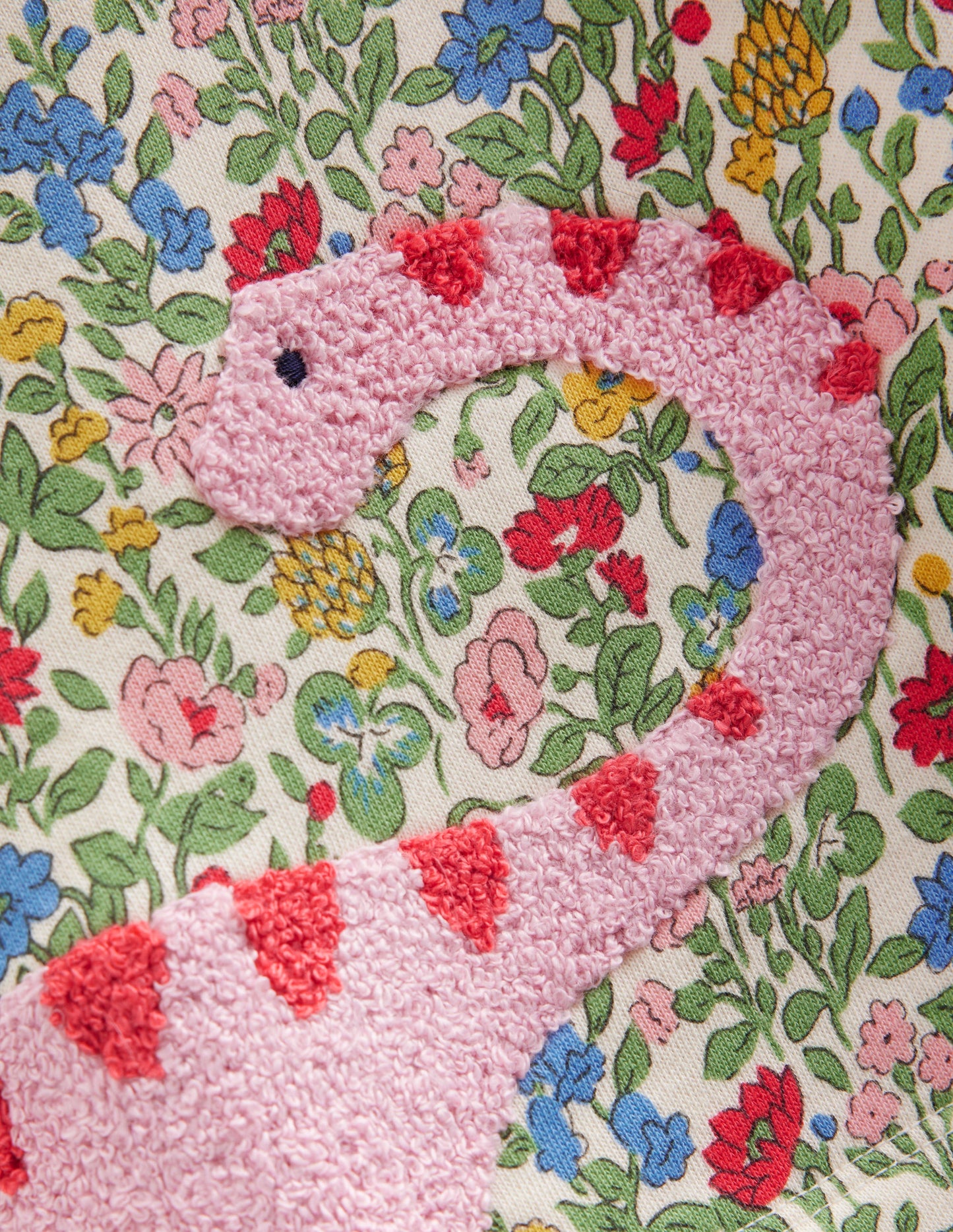 Robe-sweat Ida à appliqué-Dinosaures motif Meadow Floral multi