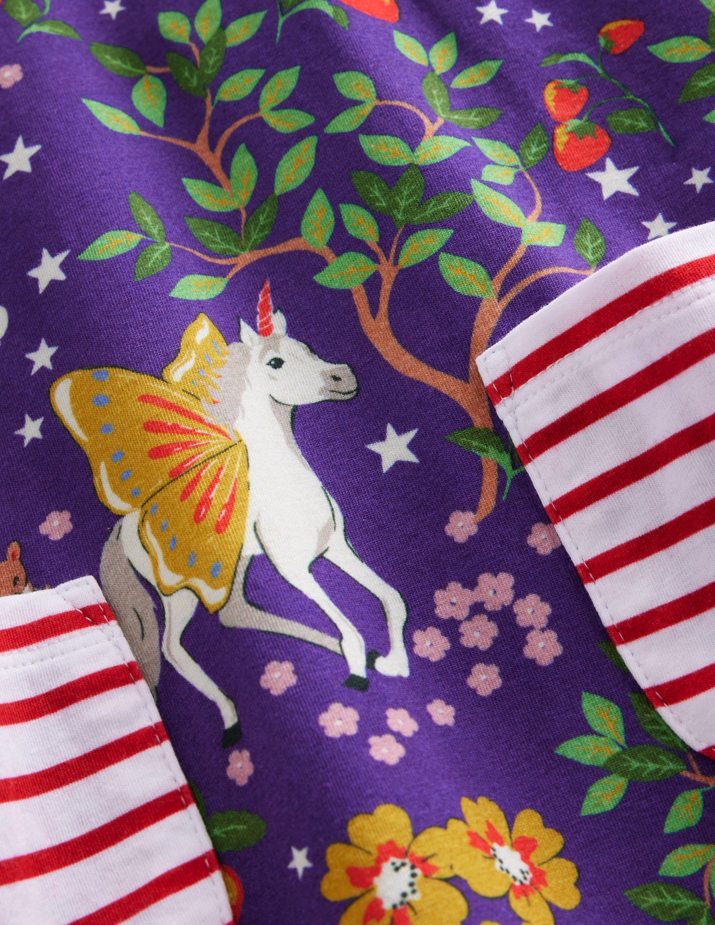 Ensemble imprimé tunique et legging-Licorne enchantée bleue