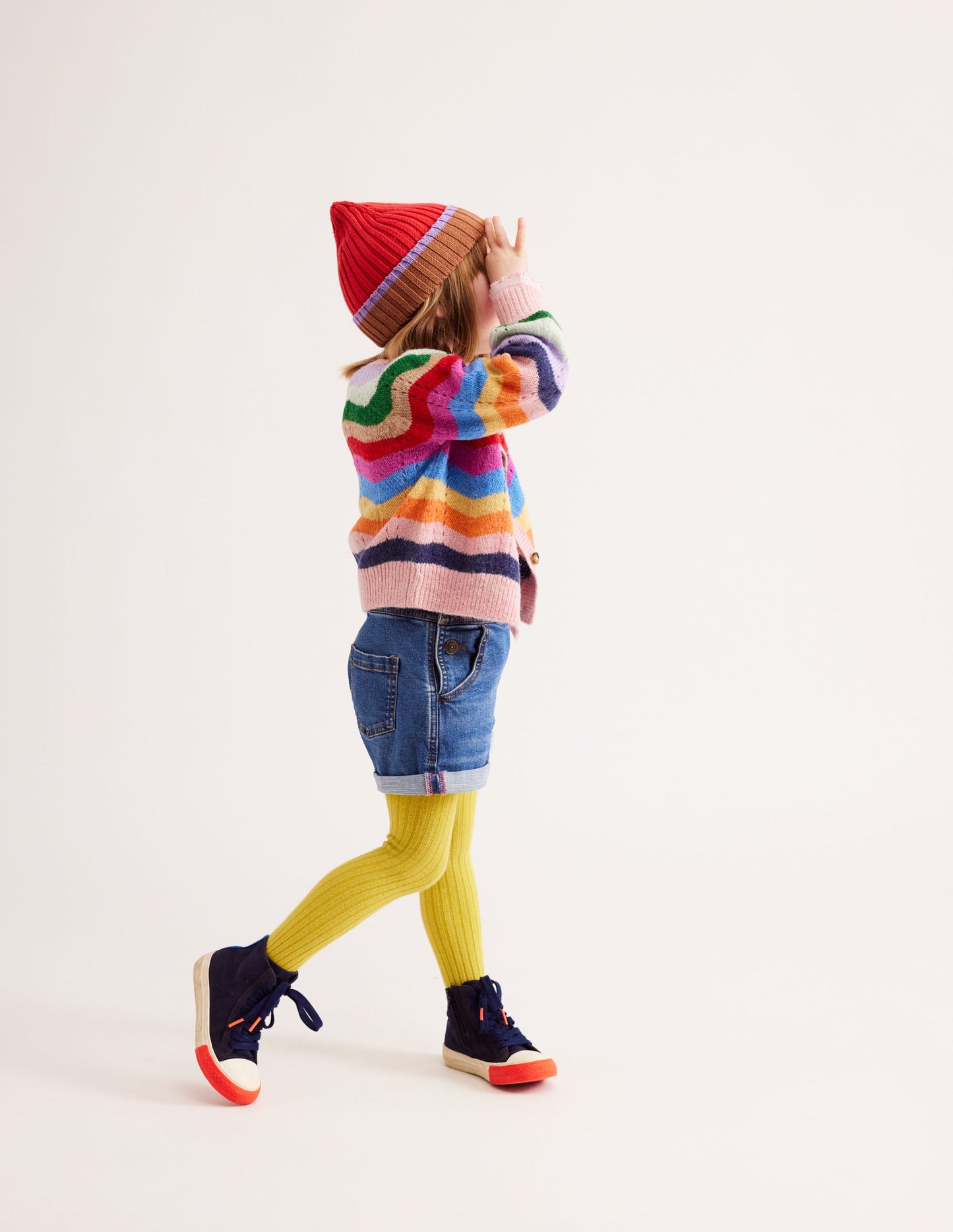 Beanie mit Blockfarben-Marmeladenrot