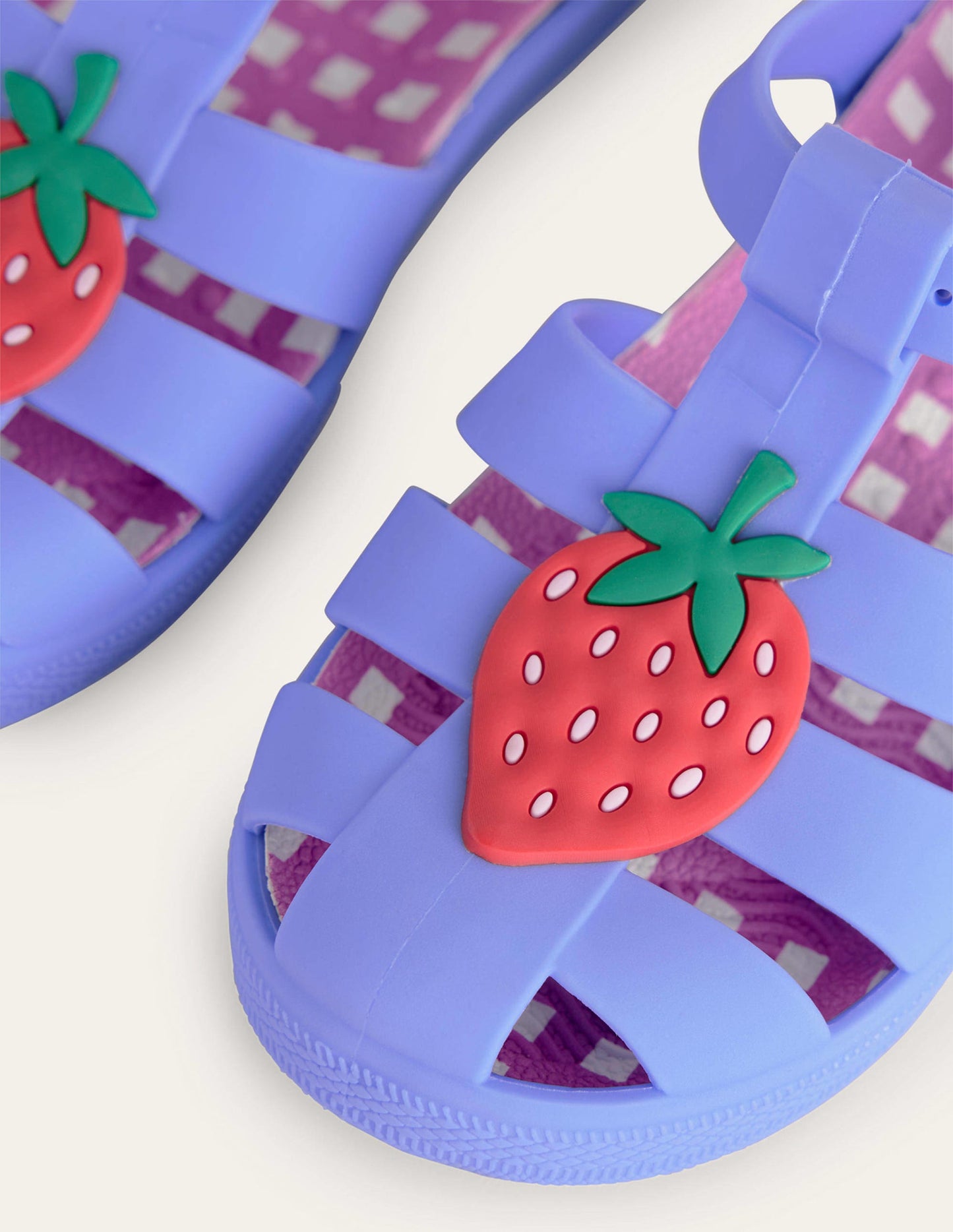 Chaussures en caoutchouc à logo-Fraise bleu surf