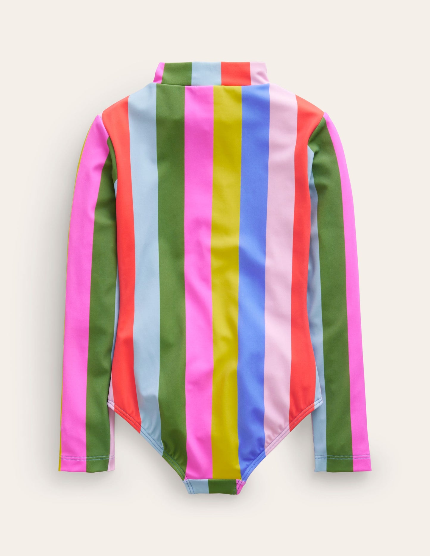 Maillot de bain à manches longues-À Rayures Multicolores