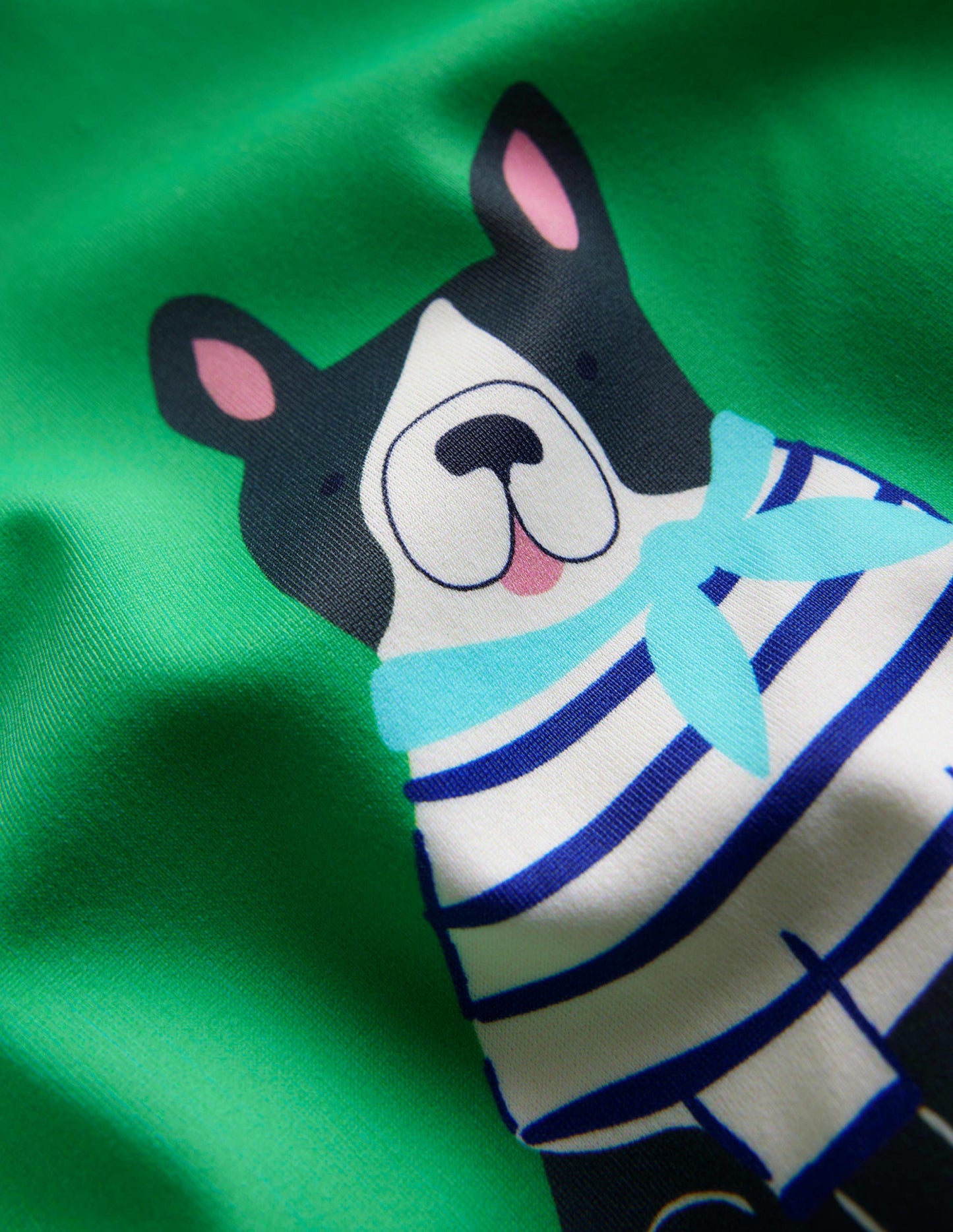 Maillot de bain imprimé croisé dans le dos-Chiens vert Ming