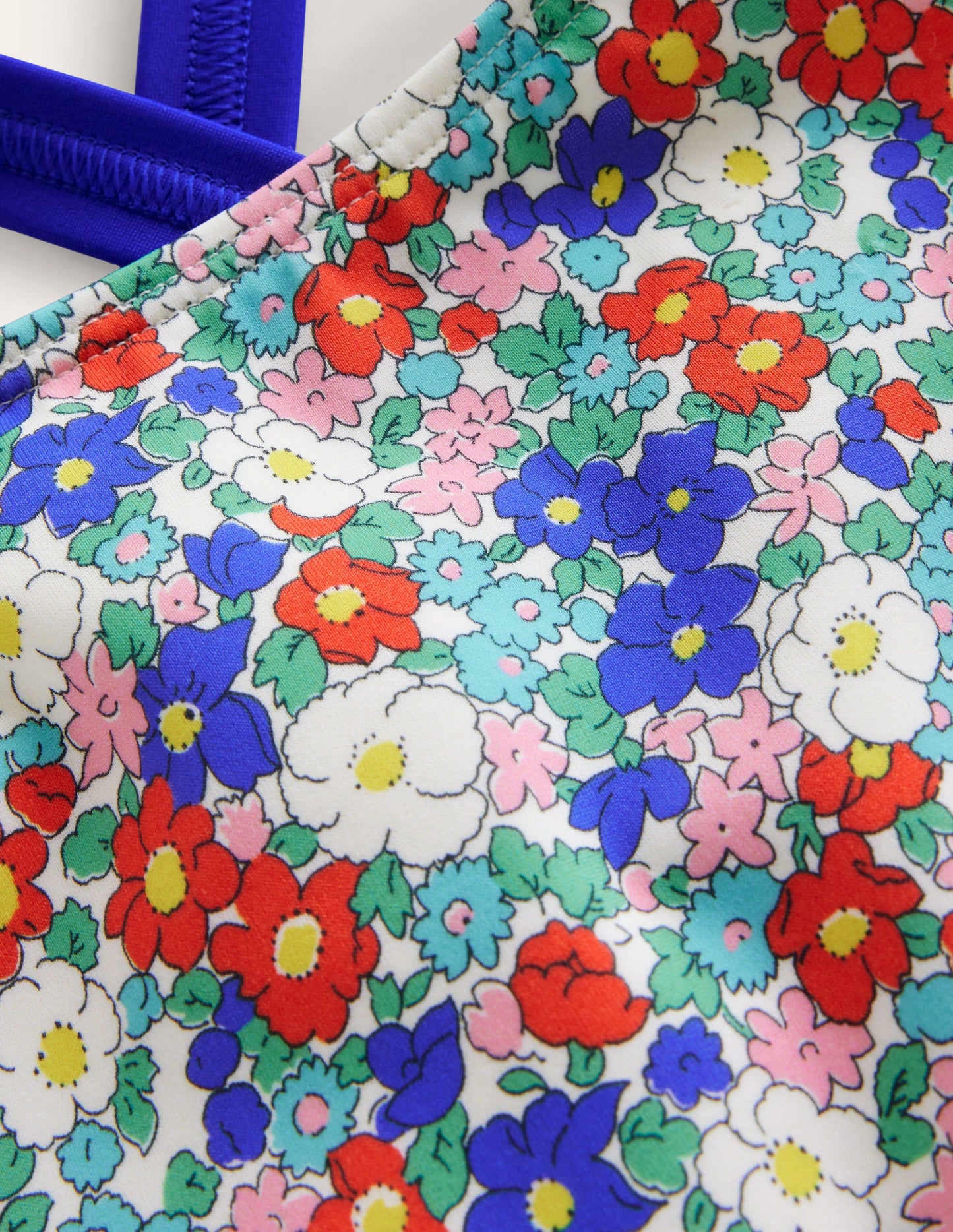 Maillot de bain imprimé croisé dans le dos-Motif floral nautique