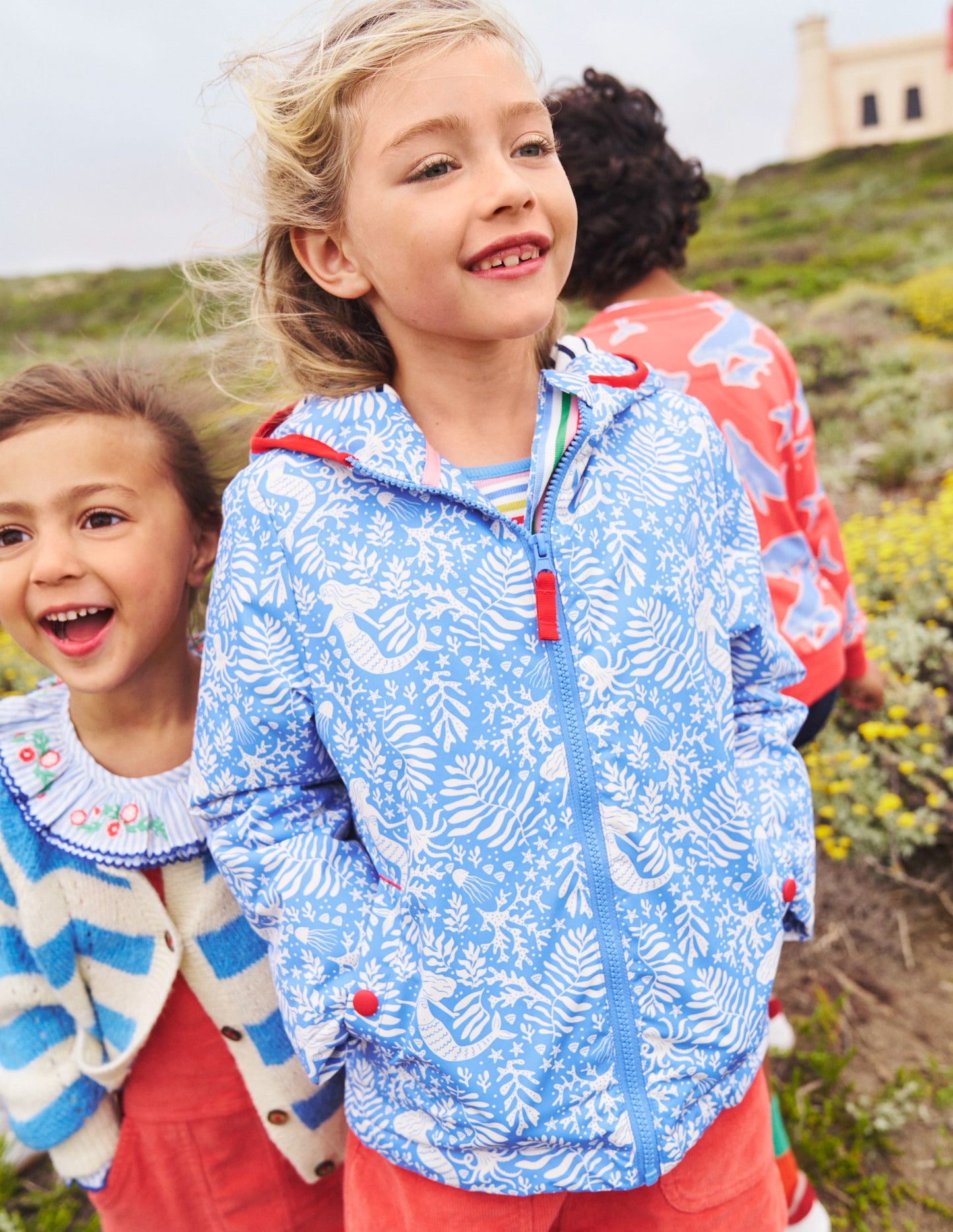 Anorak mit Jersey-Futter-Wisteriablau Meerjungfrauen