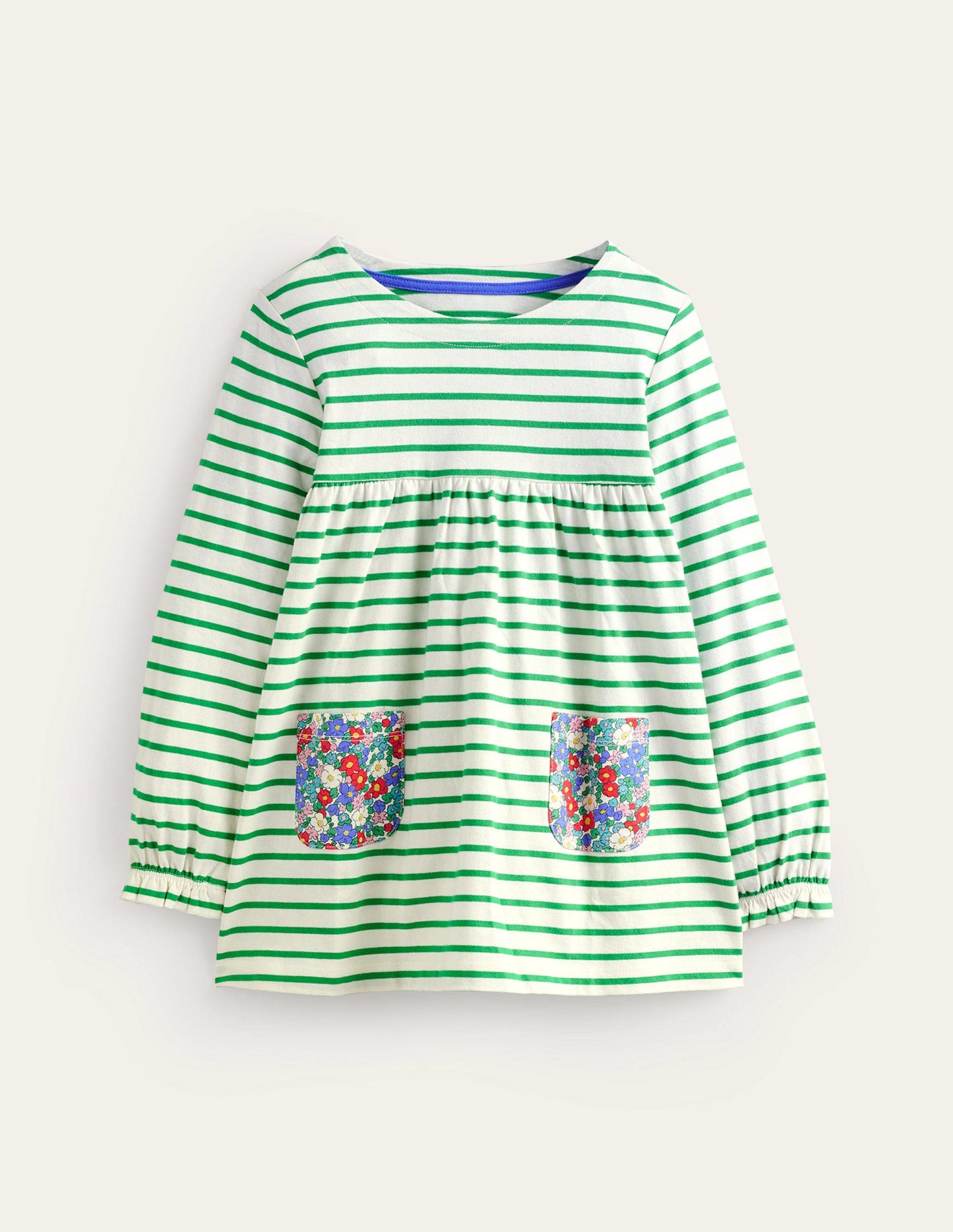 Hotchpotch Printed Tunic-Runner Bean/Ivory Floral
