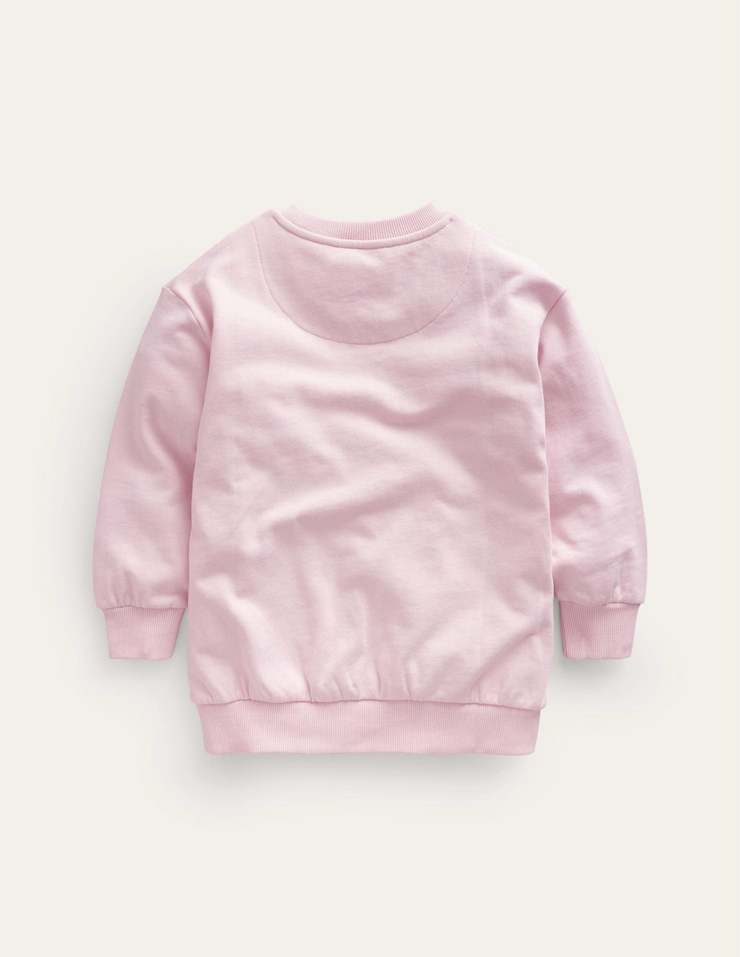 Lockeres, langes Sweatshirt-Französisches Rosa Wetter