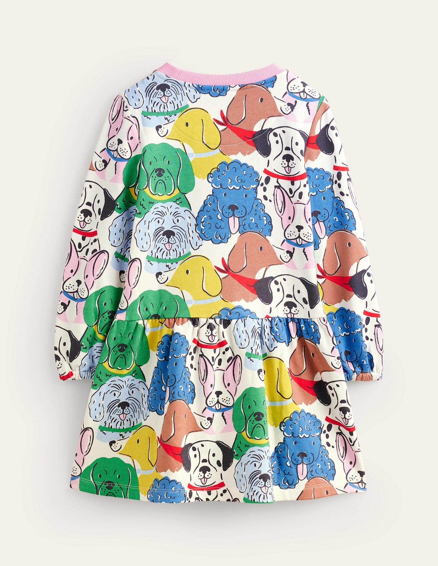 Bedrucktes Sweatshirt-Kleid-Bunte Hunde