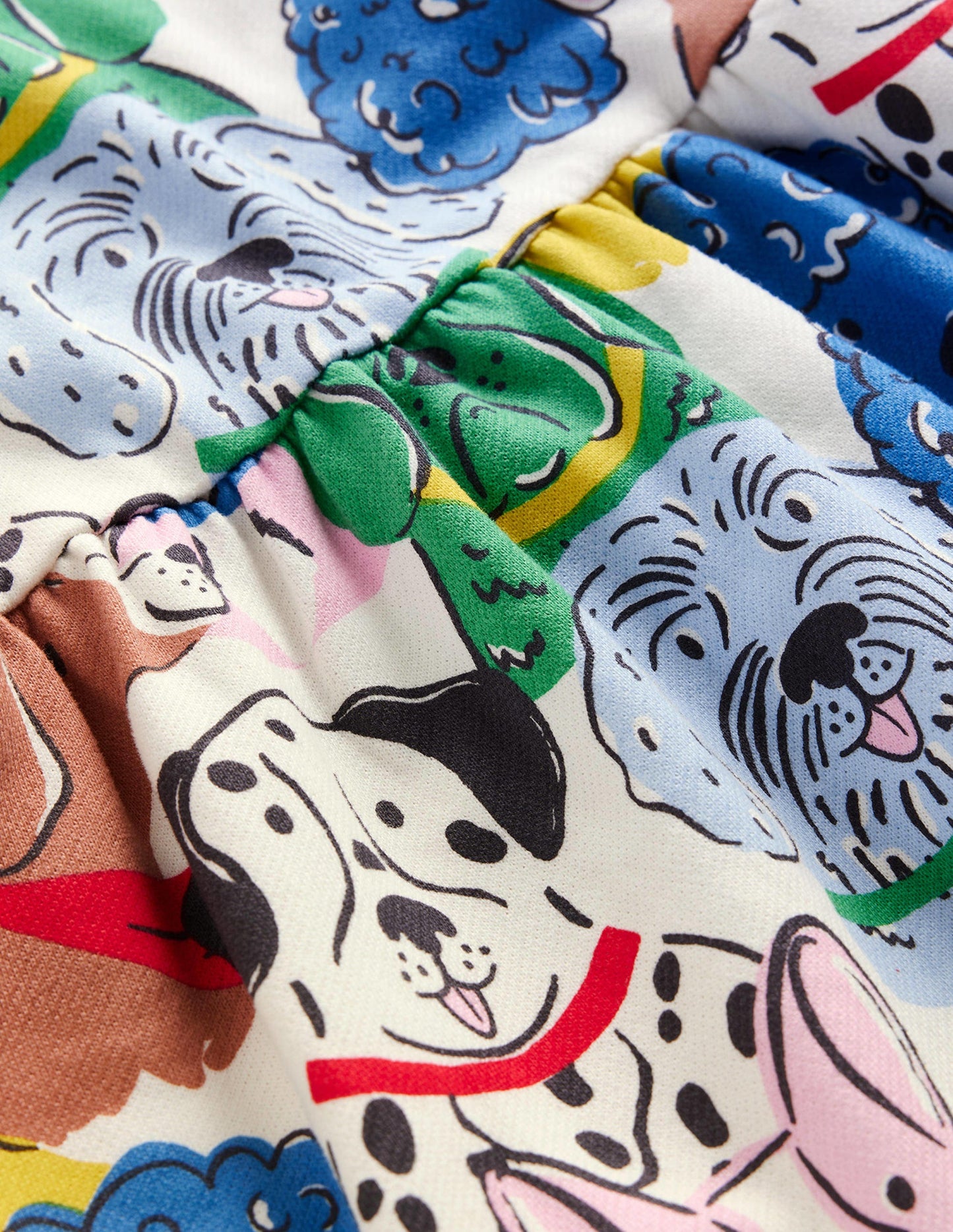Bedrucktes Sweatshirt-Kleid-Bunte Hunde