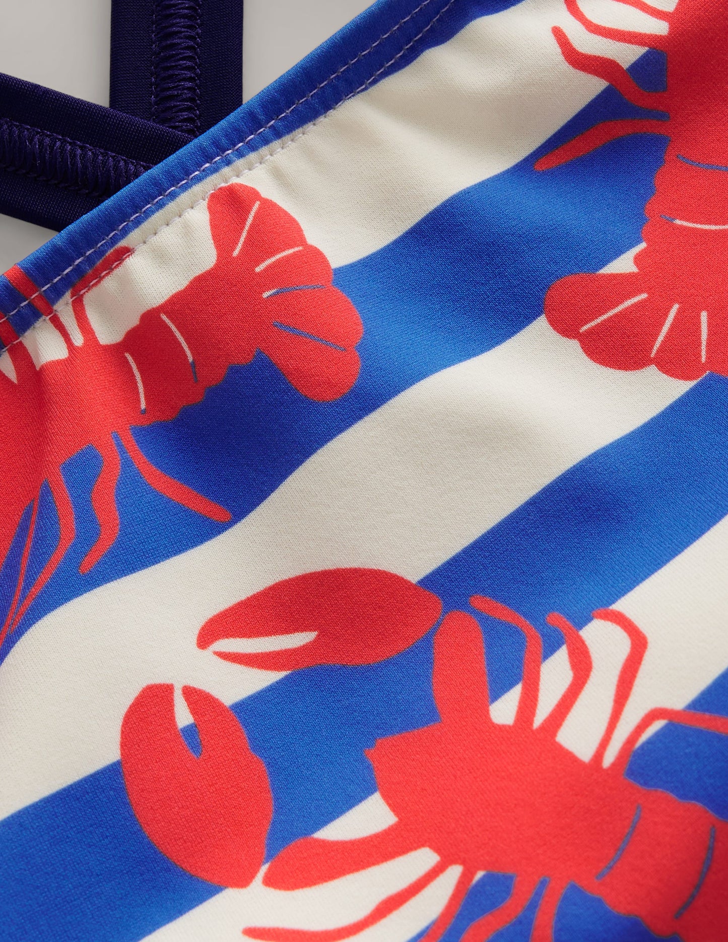 Maillot de bain imprimé croisé dans le dos-Homard rose