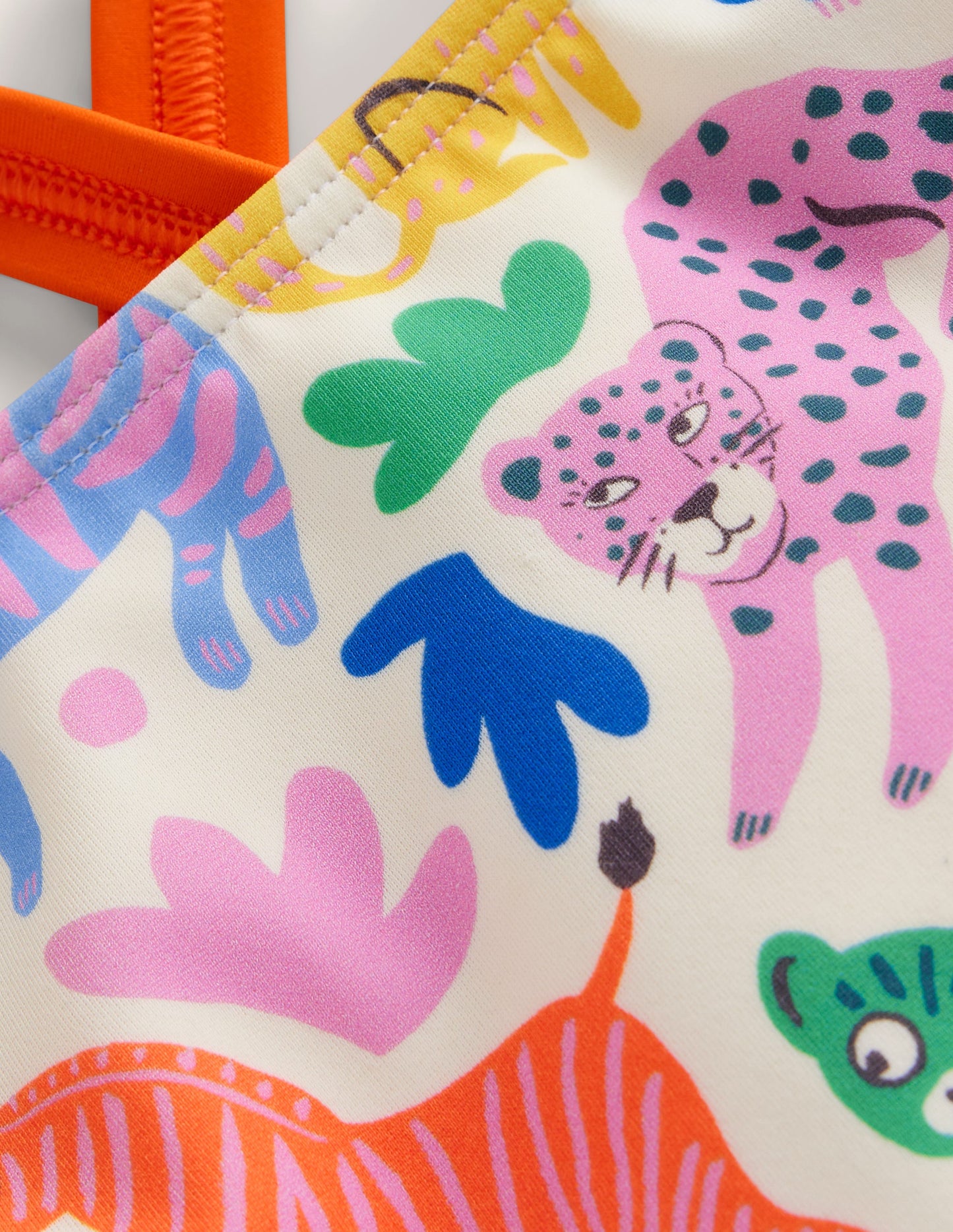 Maillot de bain imprimé croisé dans le dos-Copains de safari multi