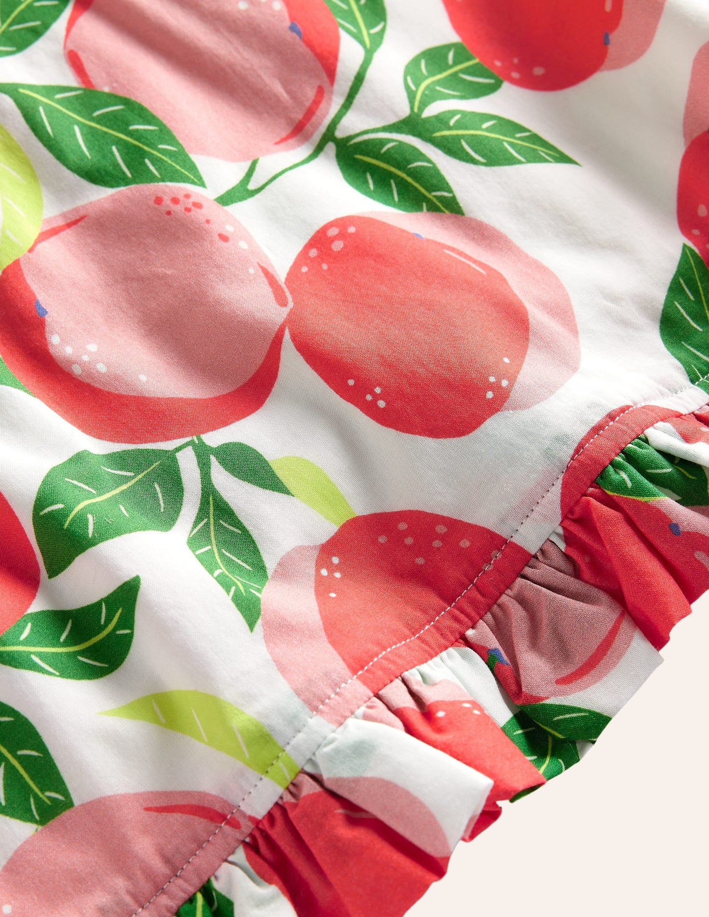 Poncho-Hoodie aus Frottee-Naturweiß Pfirsiche