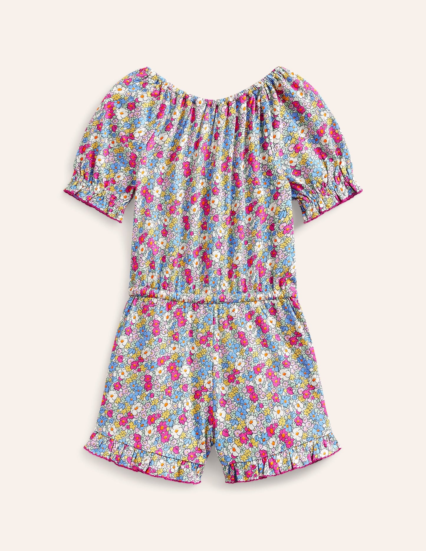 Bedruckter Jumpsuit aus Jersey (WW)-Festivalrosa Nautisch Floral