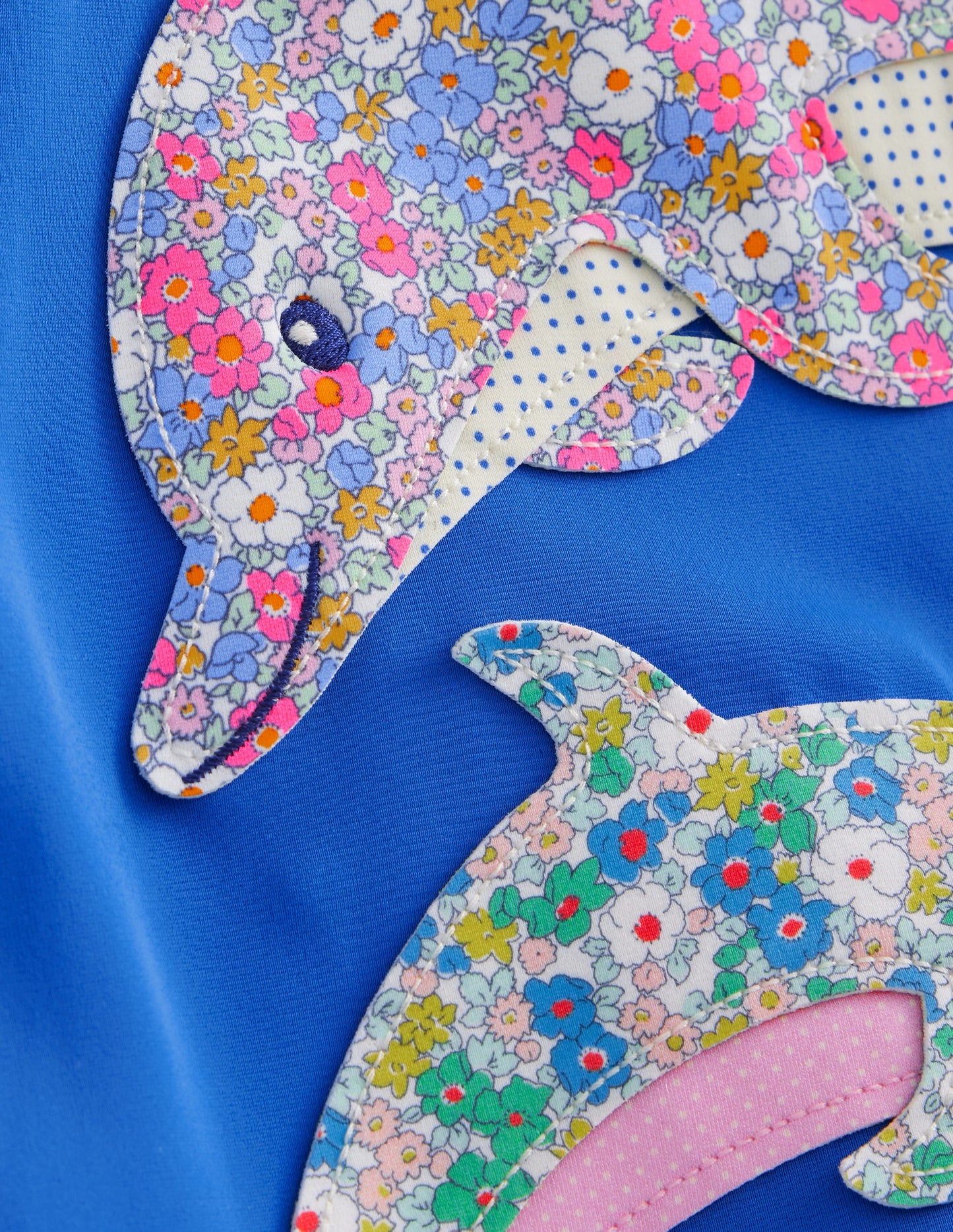 Badeanzug mit lustigen Applikationen-Meeresblau Delfin