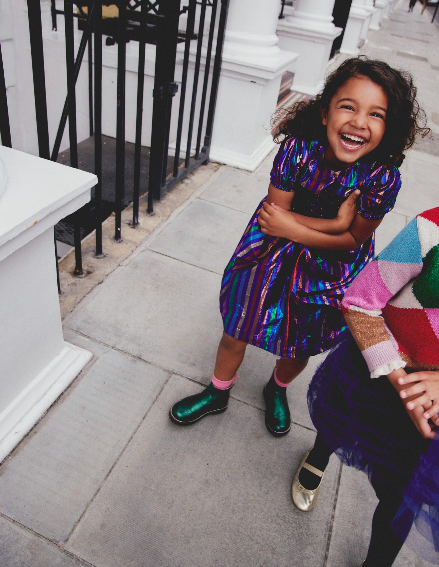 Chelsea-Stiefel aus Leder-Metallic-Grün