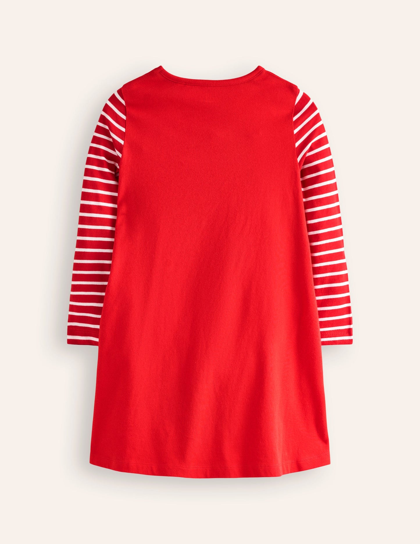 Elsie Kleid mit großen Applikationen-Mohnblumenrot Weihnachtliche Freunde