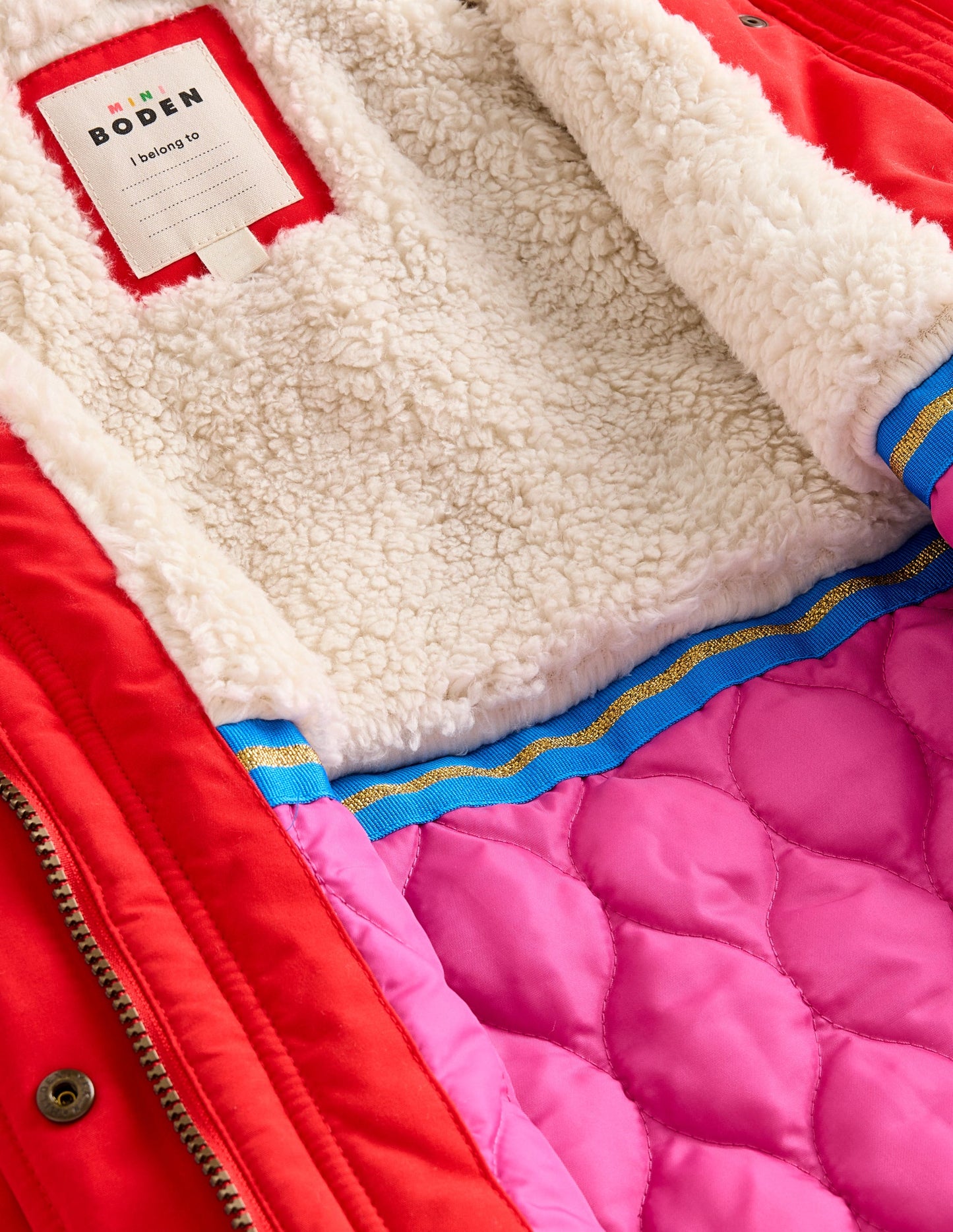 Authentischer wasserdichter Parka-Cherrytomatenrot