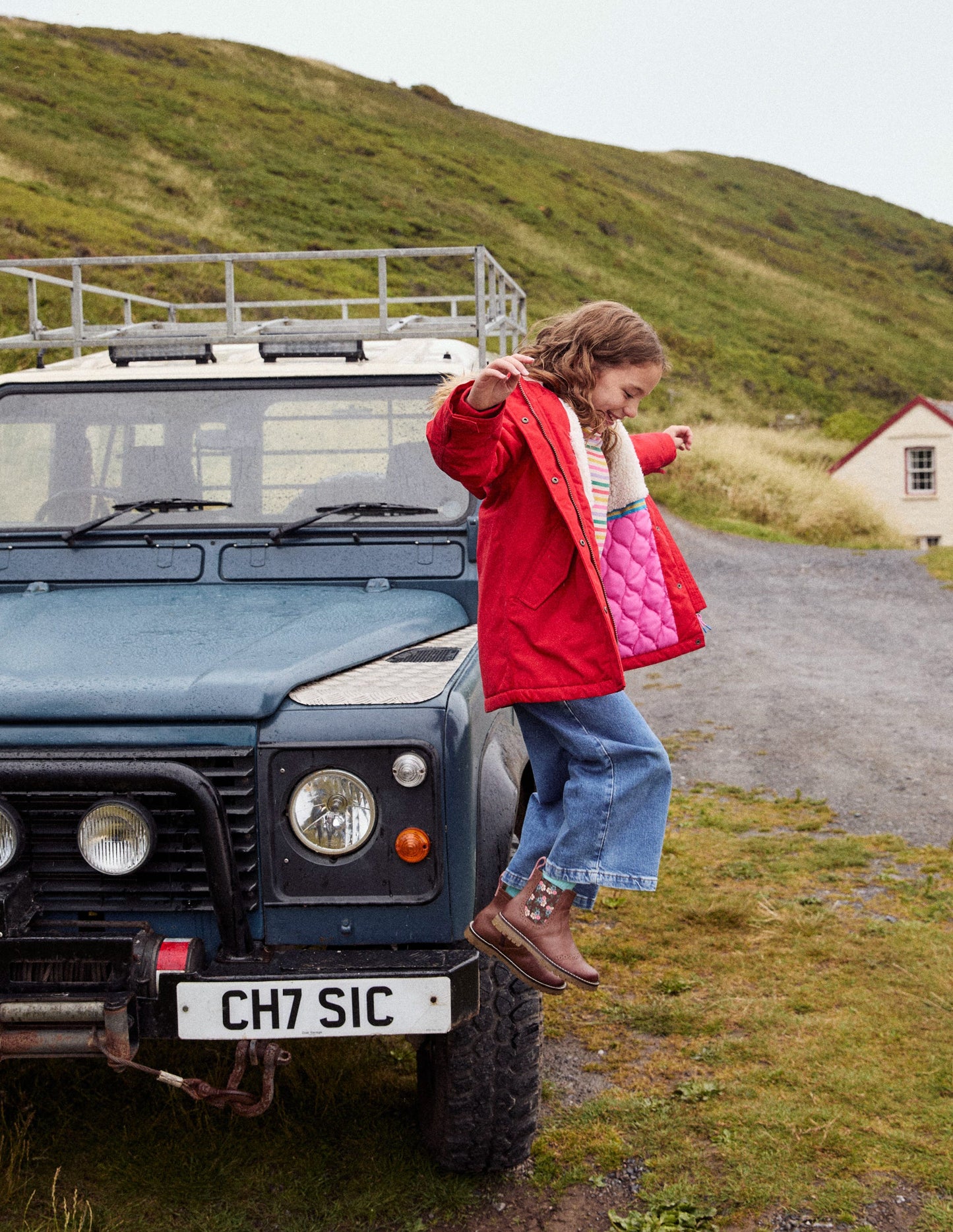 Parka classique imperméable-Rouge