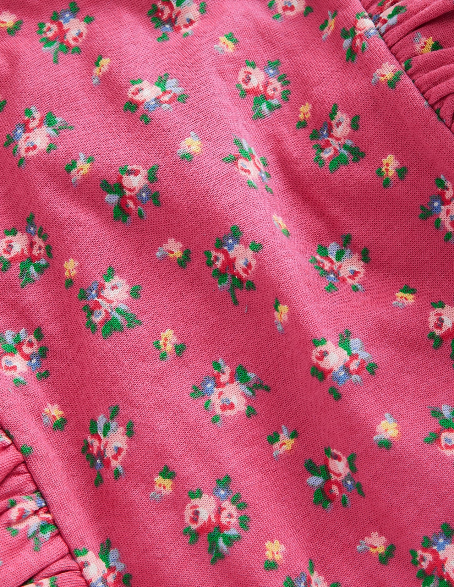 Sweatshirt mit Rüschen-Print-Rosenblüten Rosa Blumenmuster