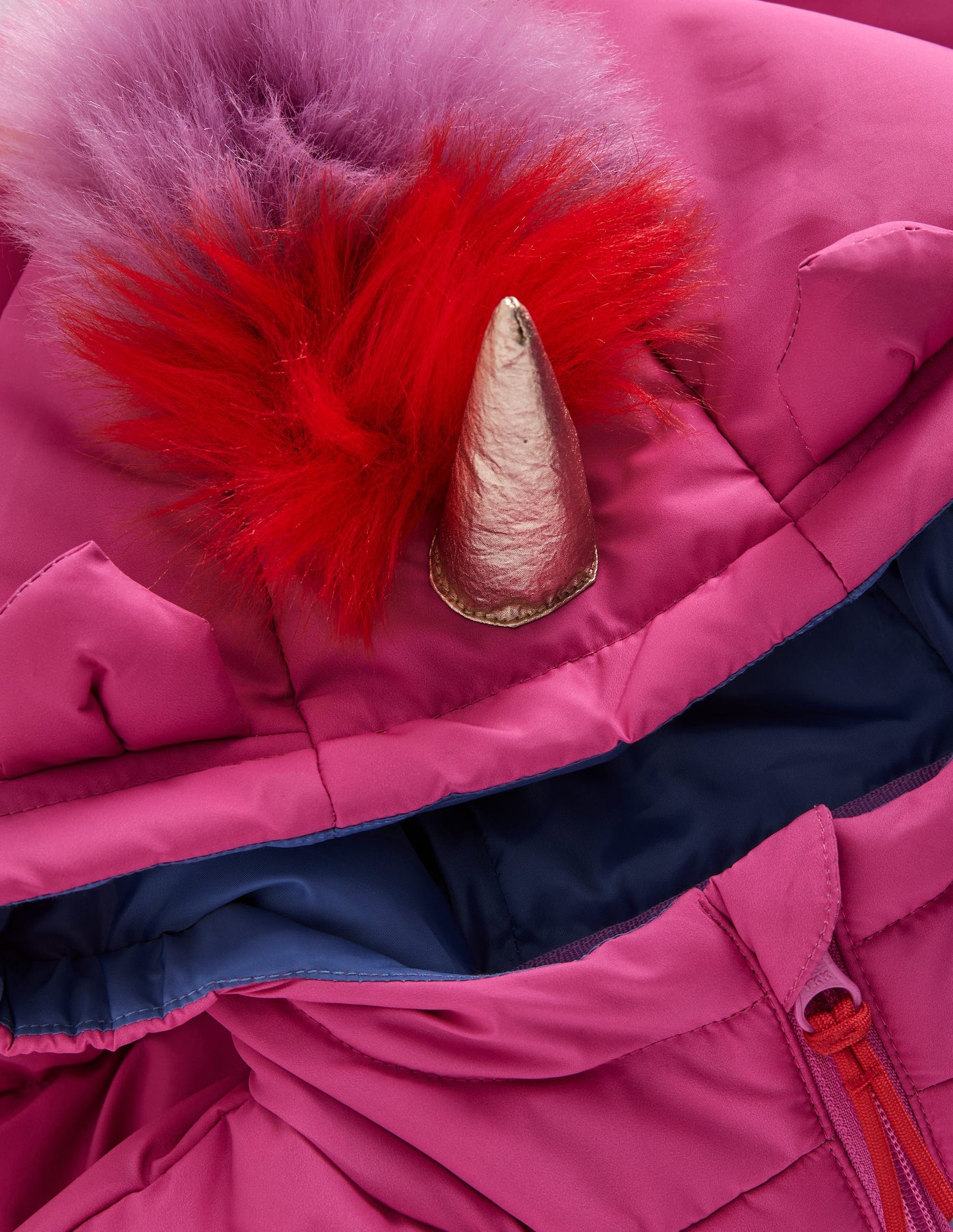 Origineller wattierter Mantel-Rosa, Einhorn