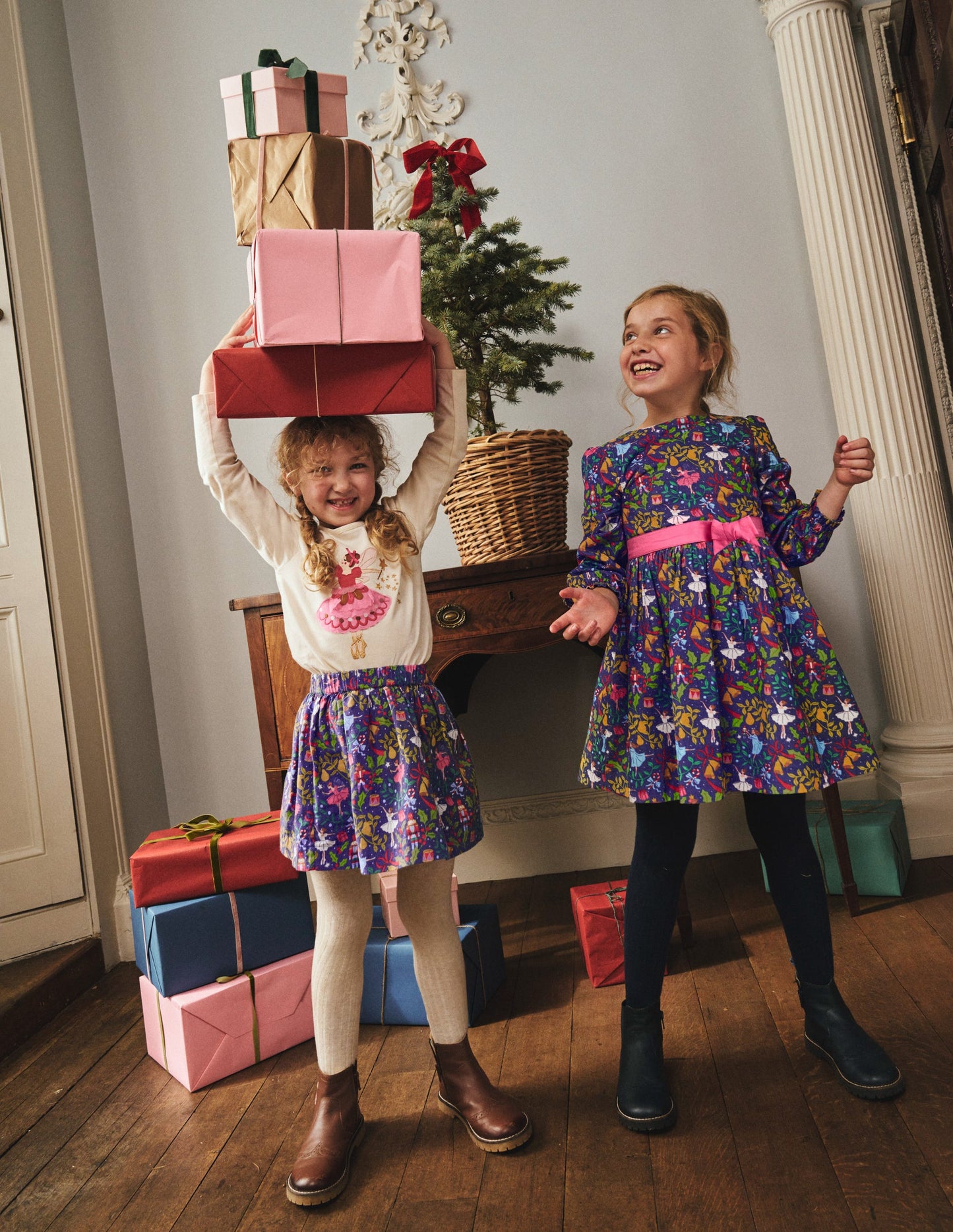 Peggy Partykleid aus Cord-Steuerbord-Blau Nussknacker