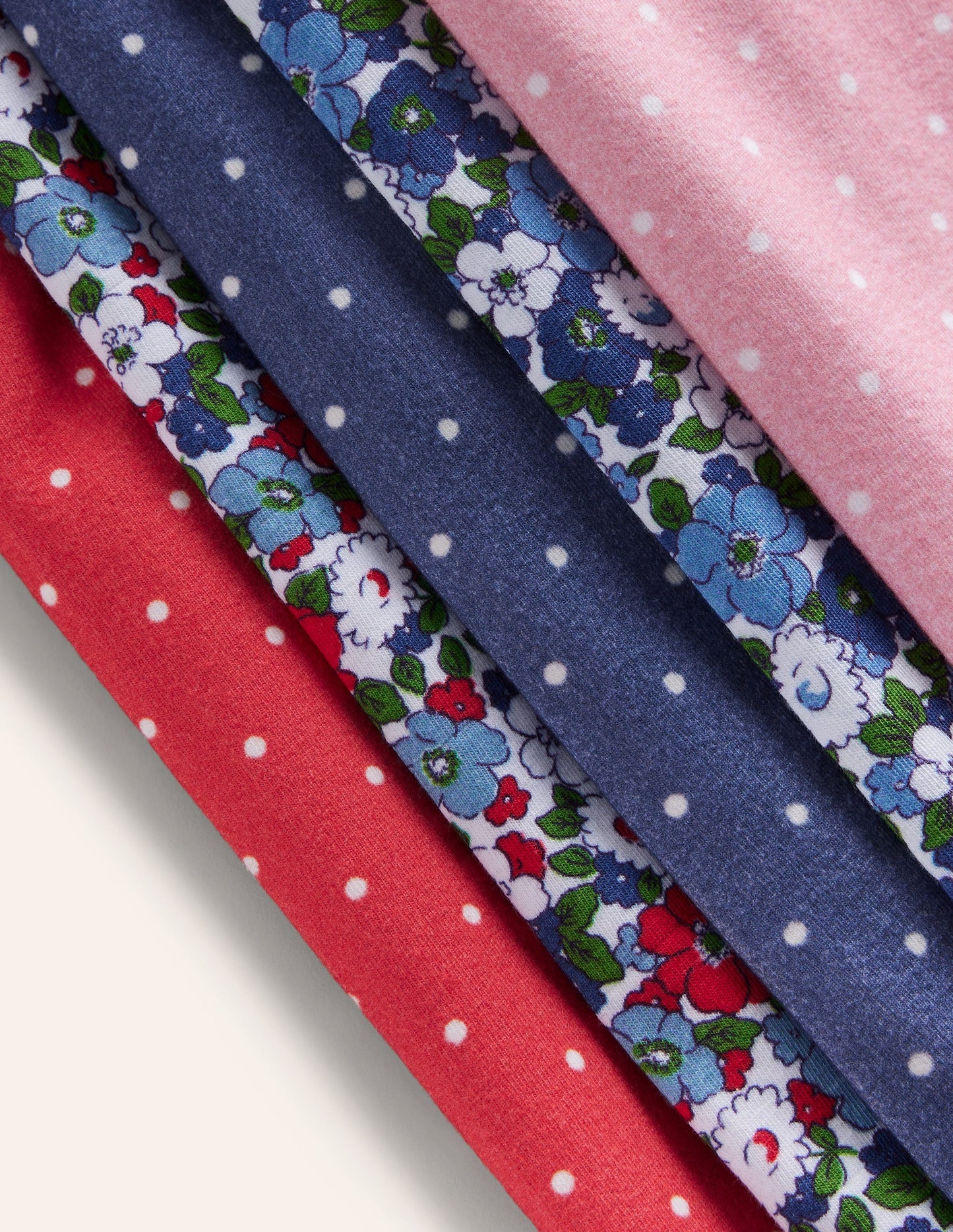 5 leggings-Pois multi/fleurs