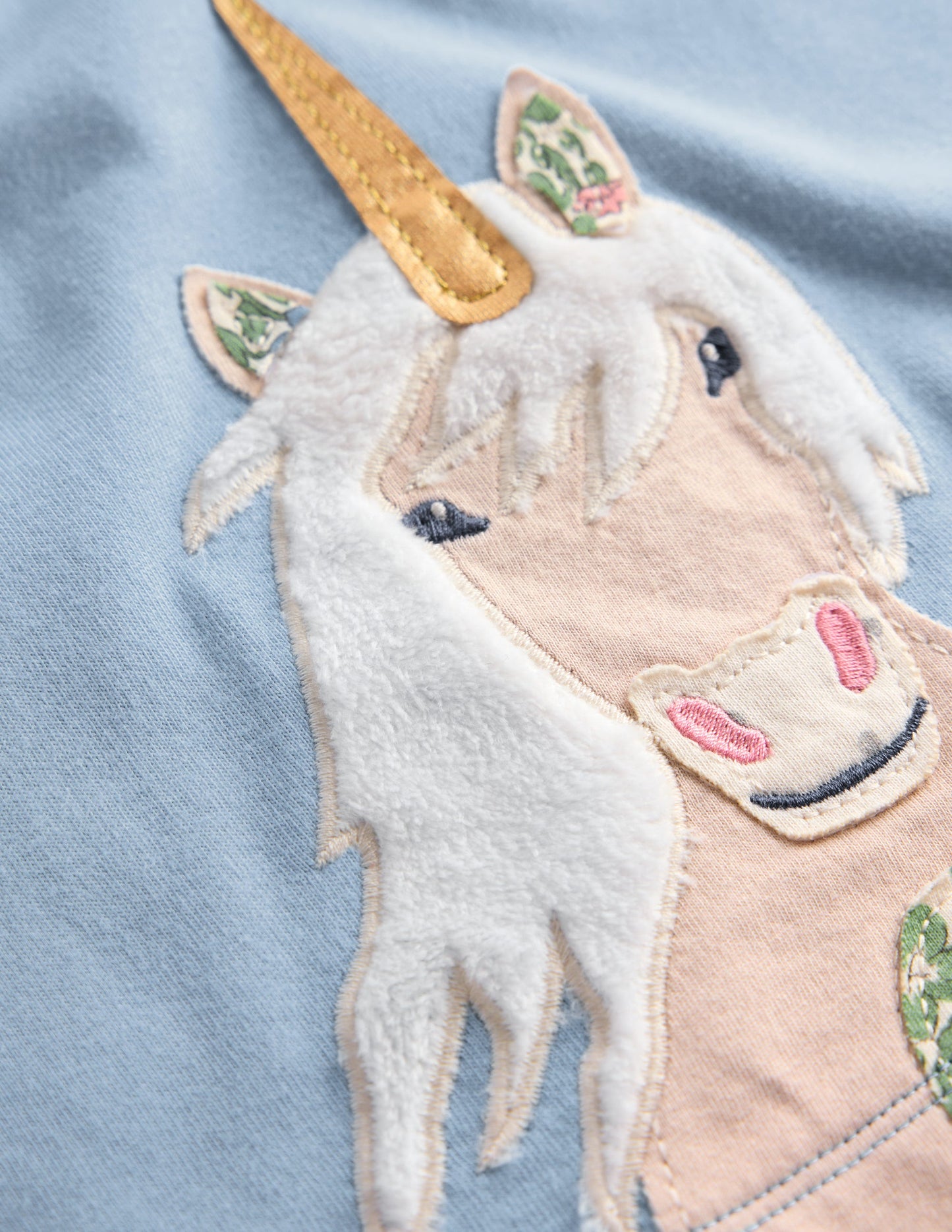 Set aus Tunika und Leggings mit Applikationen-Französisches Blau Einhörner