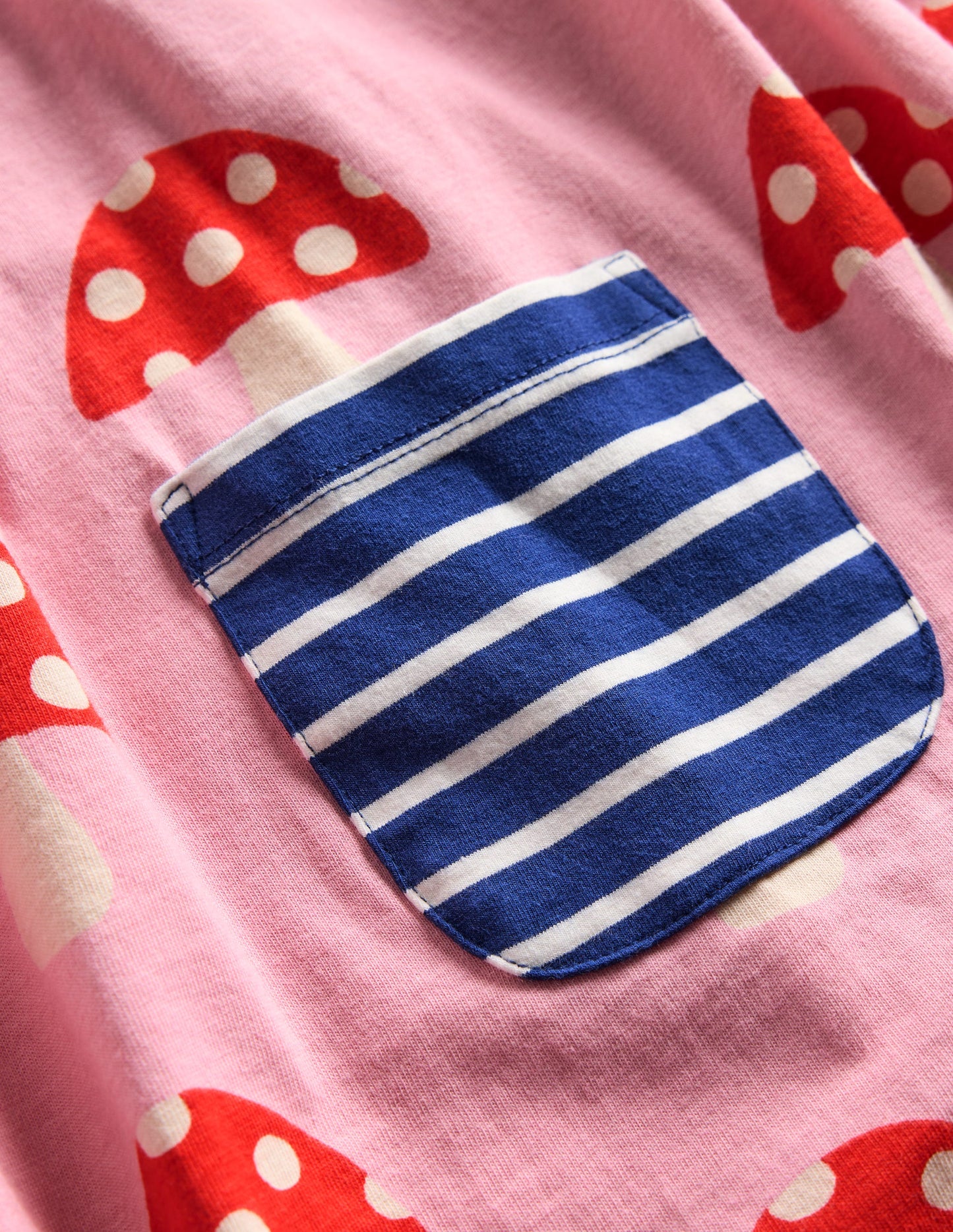 Bedrucktes Tunika- und Leggings-Set-Vintage-Rosa Große Krötenpilze