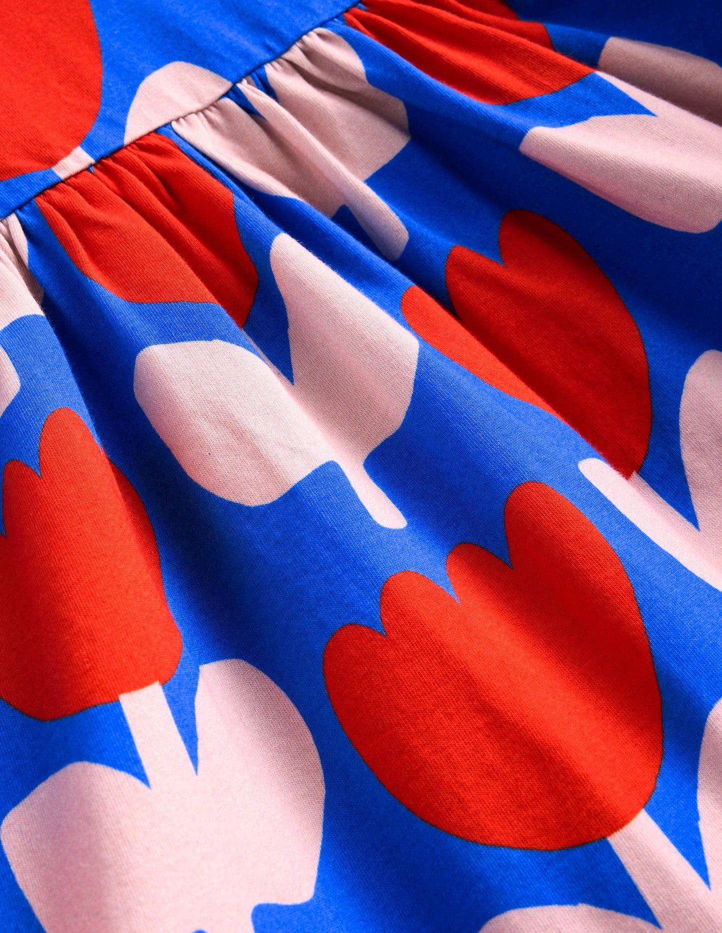 Originelles langärmeliges Jerseykleid-Eisvogel Blau Blumenmuster