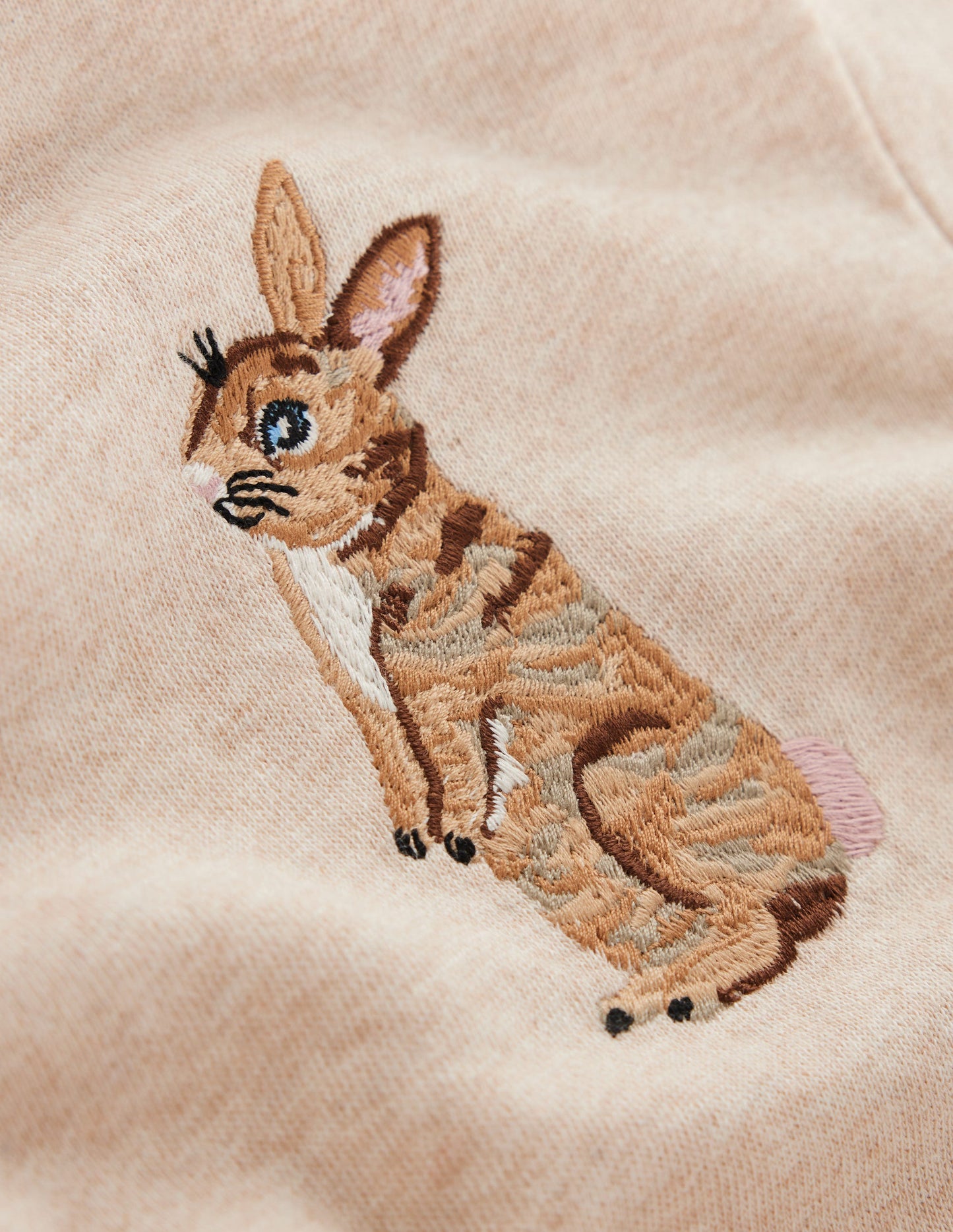 Sweat long décontracté-Lapin avoine