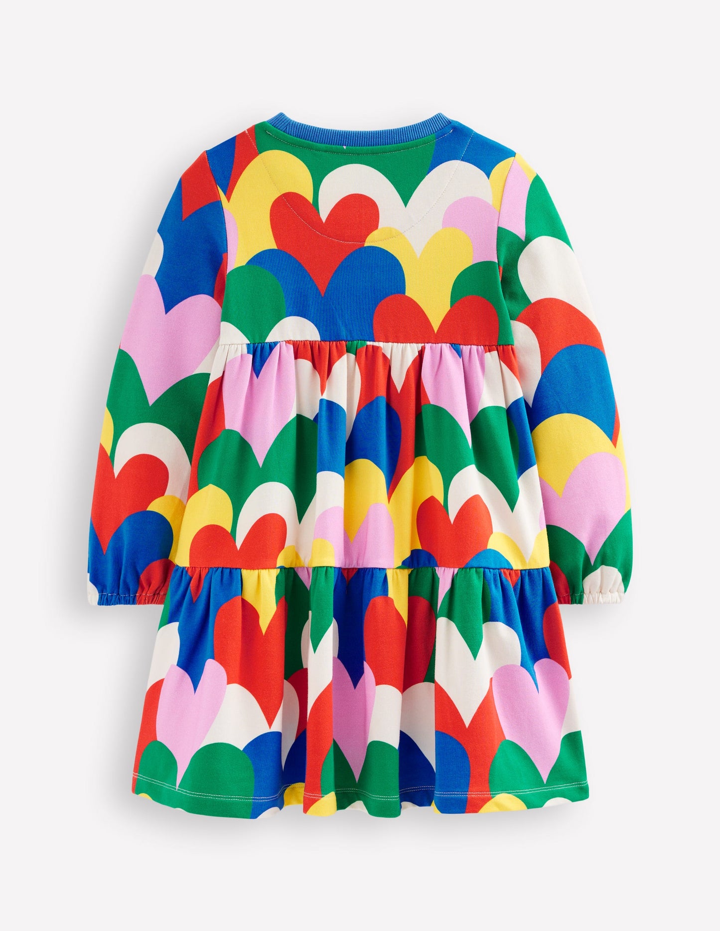 Dixie Gestuftes Sweatshirtkleid-Bunt Collage Herzen