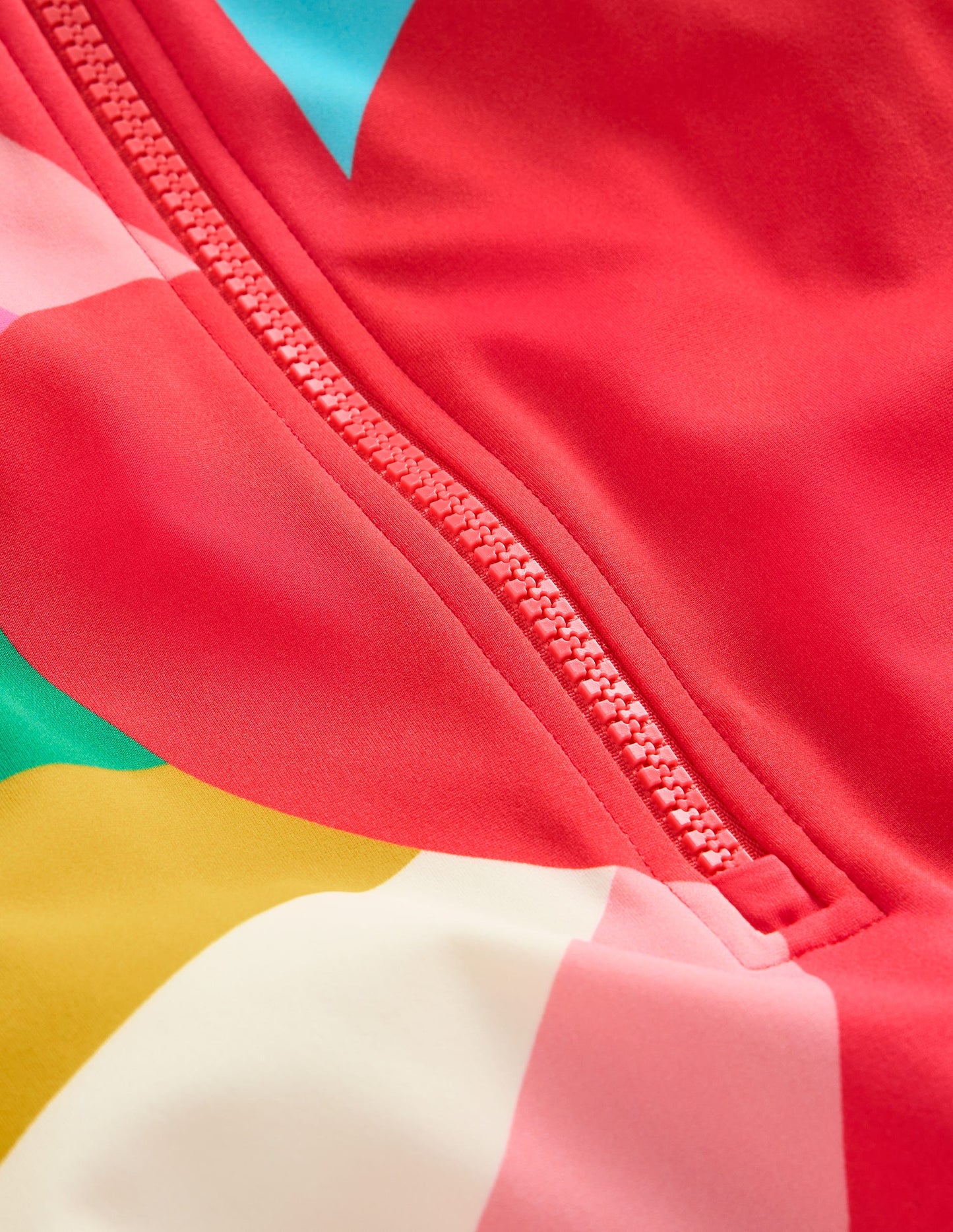 Badeanzug mit langen Ärmeln-Bunt Regenbogenherz