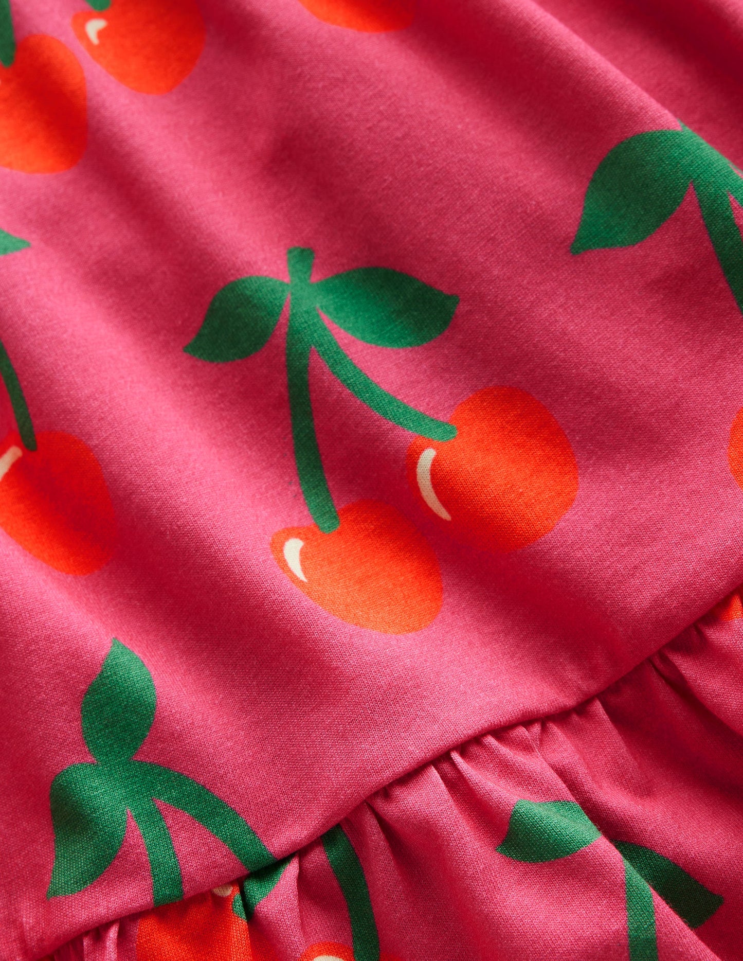 Ariel Jerseykleid zum Herumwirbeln-Sorbet-Rosa Kirschen