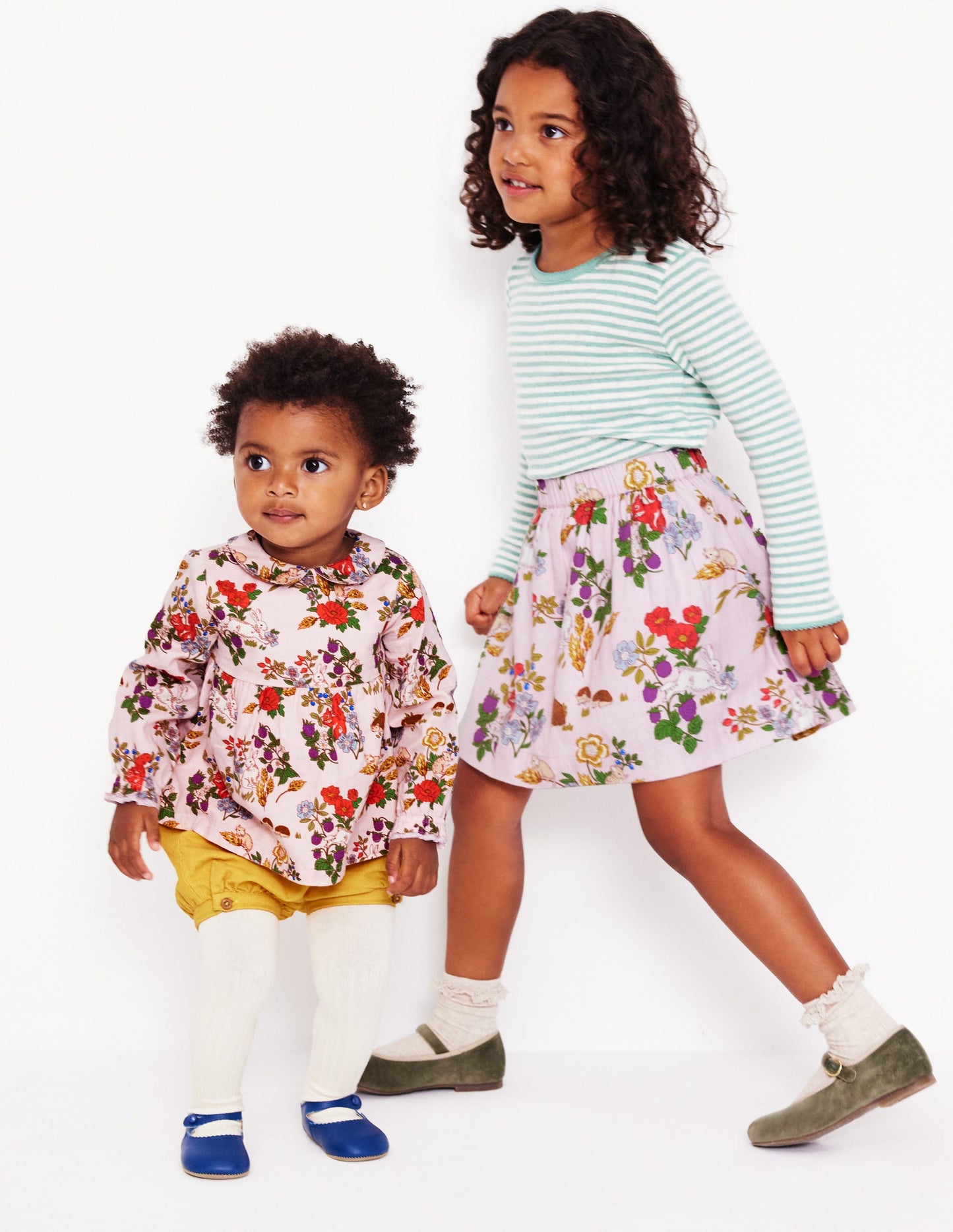 Ensemble top et short bouffant tissés-Motif Harvest rose français