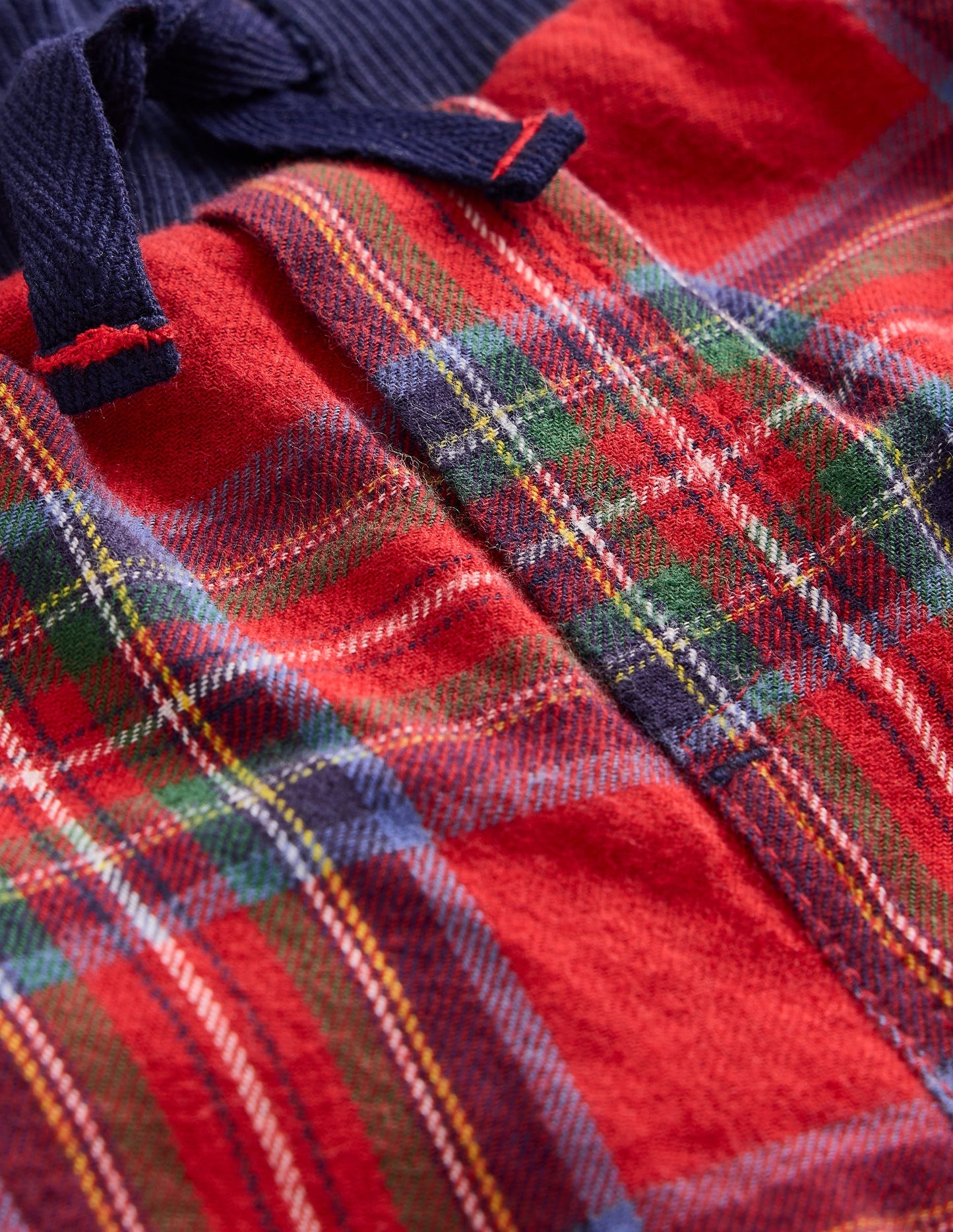 Kuschelige, gefütterte Hose-Rot und Blau, Kariert