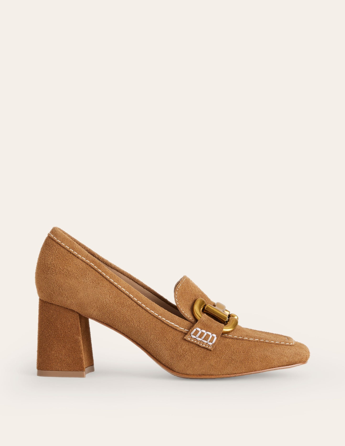 Mocassins à talons Iris avec mors-Fauve