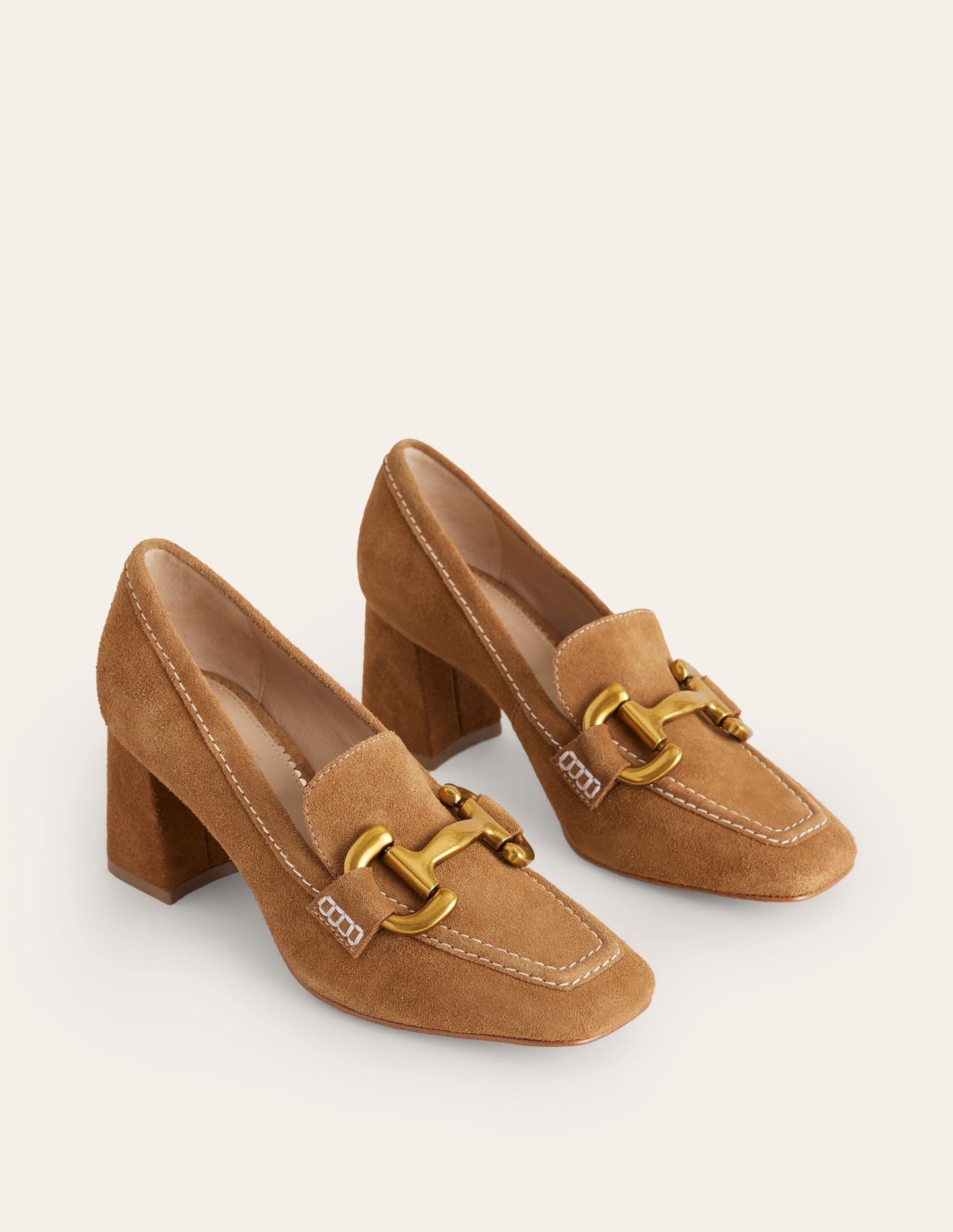 Mocassins à talons Iris avec mors-Fauve
