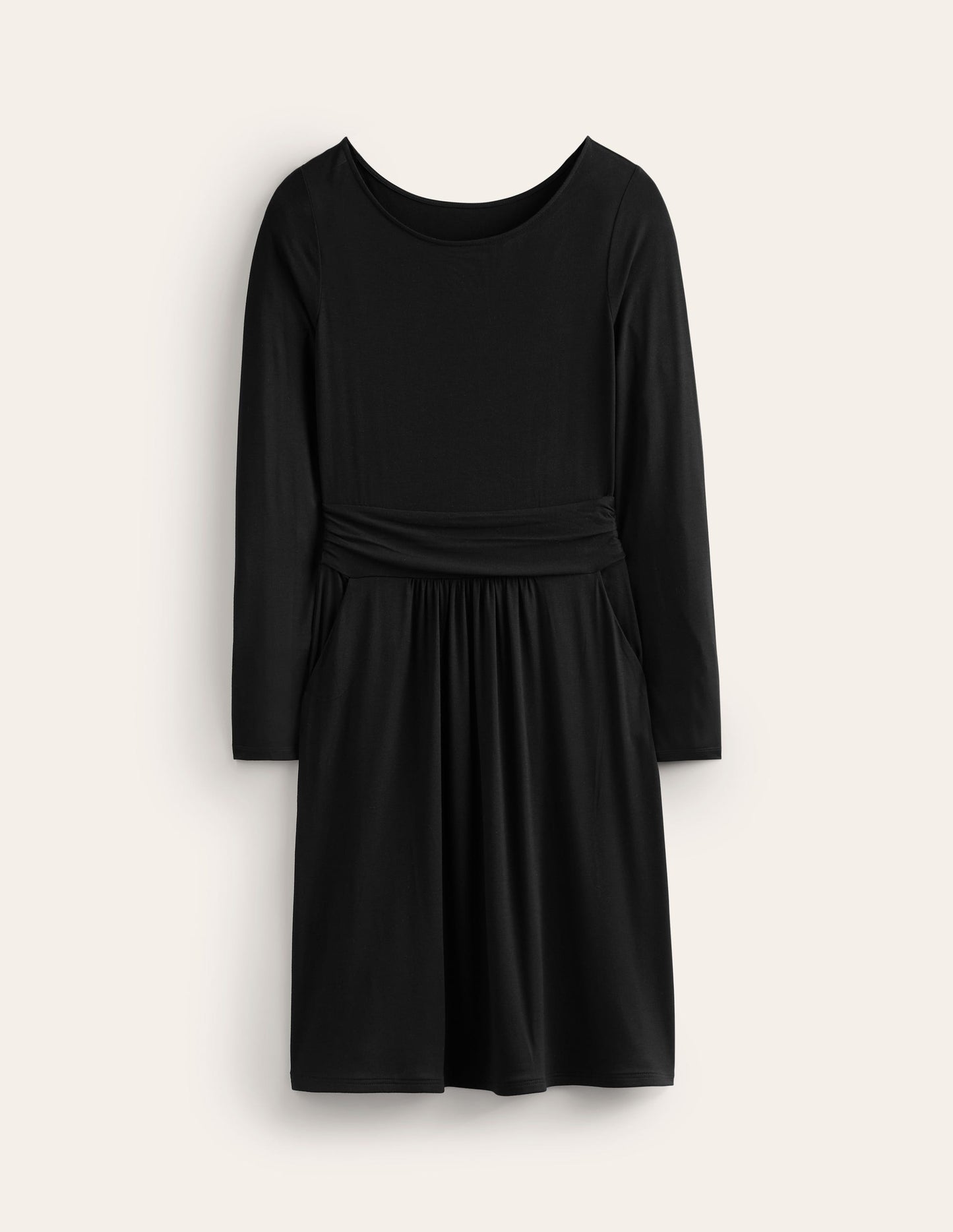 Amelie Langärmeliges Kleid-Schwarz