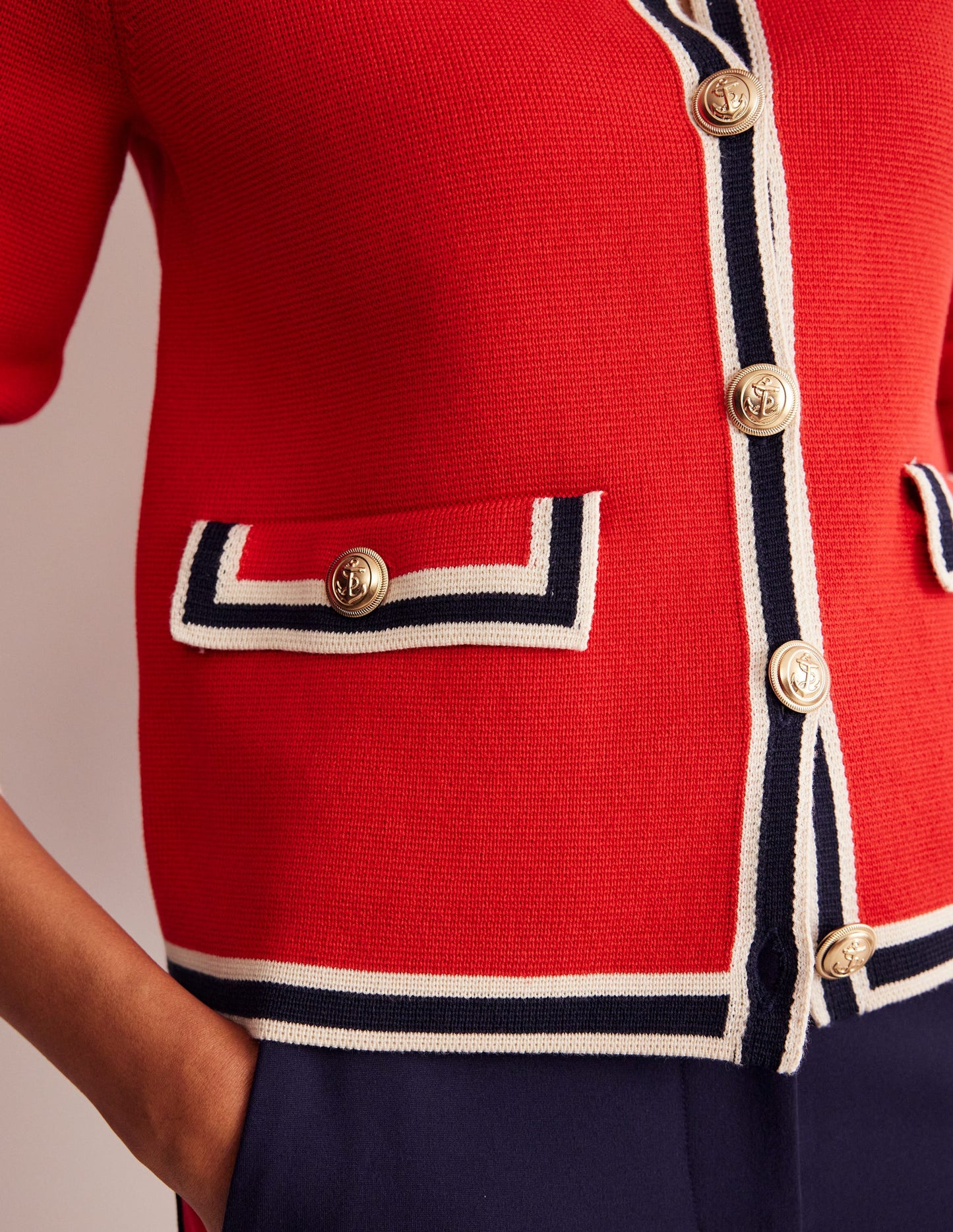 Veste Holly en maille-Piment fort