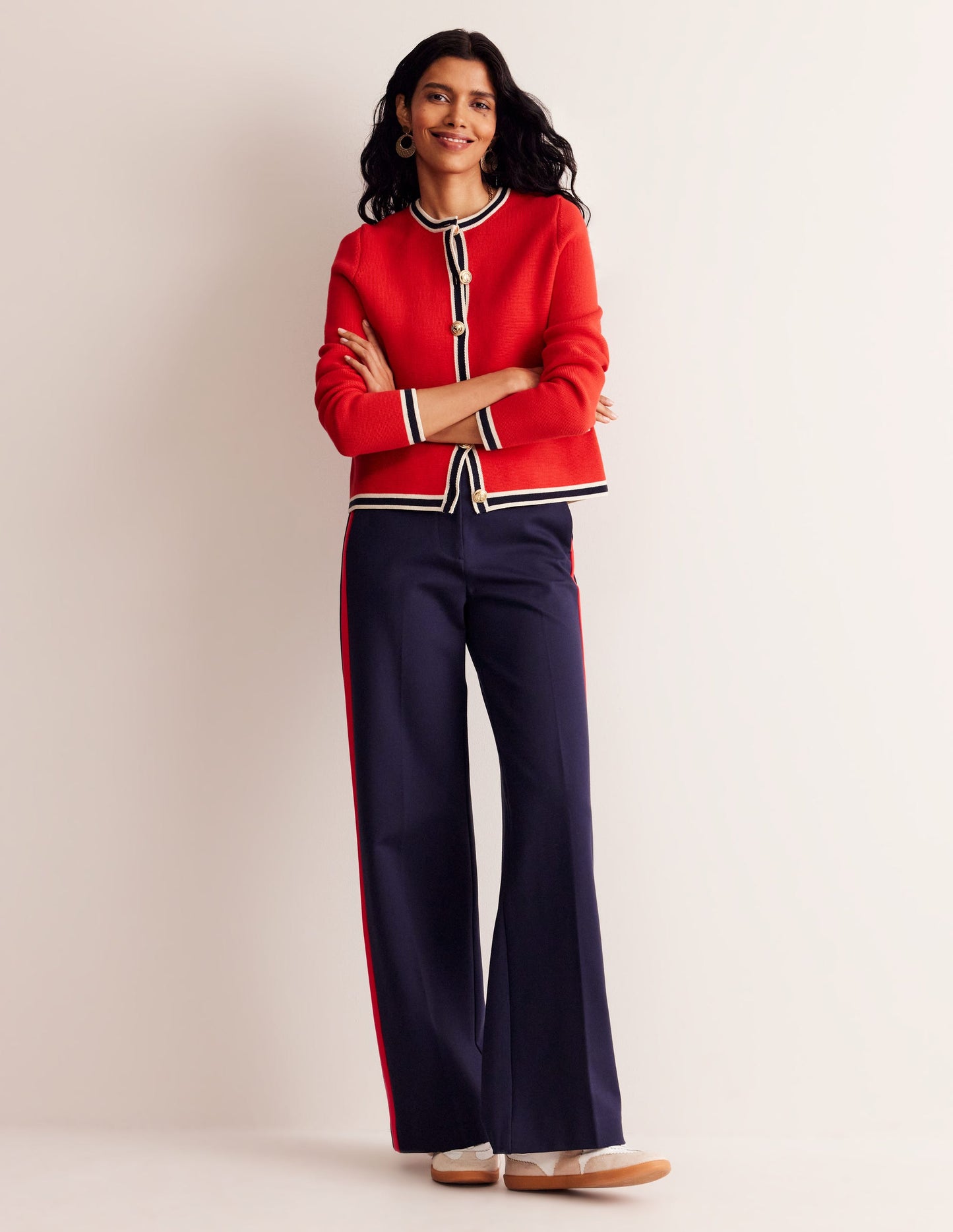 Veste Holly en maille-Piment fort