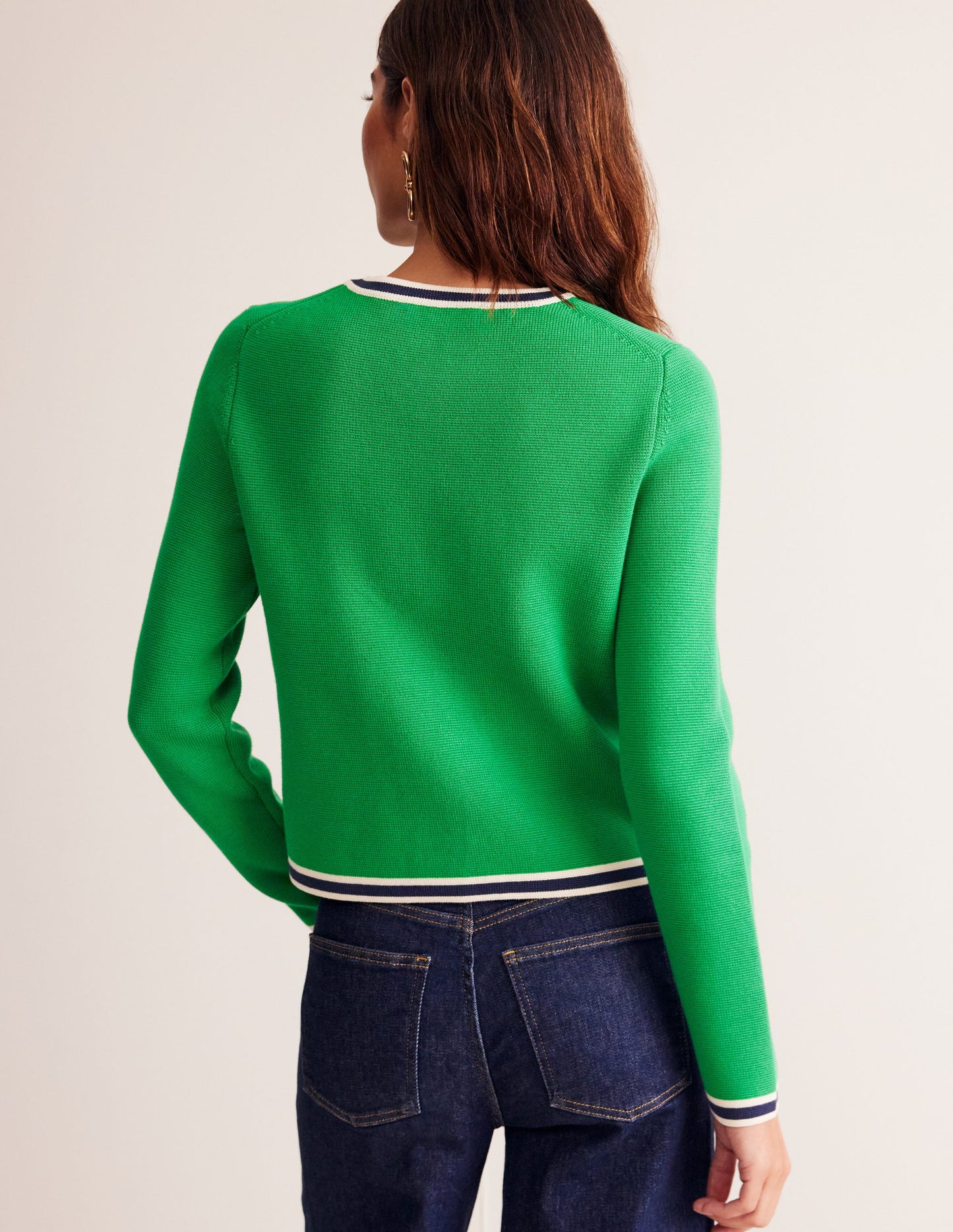 Veste Holly en maille-Vert émeraude profond