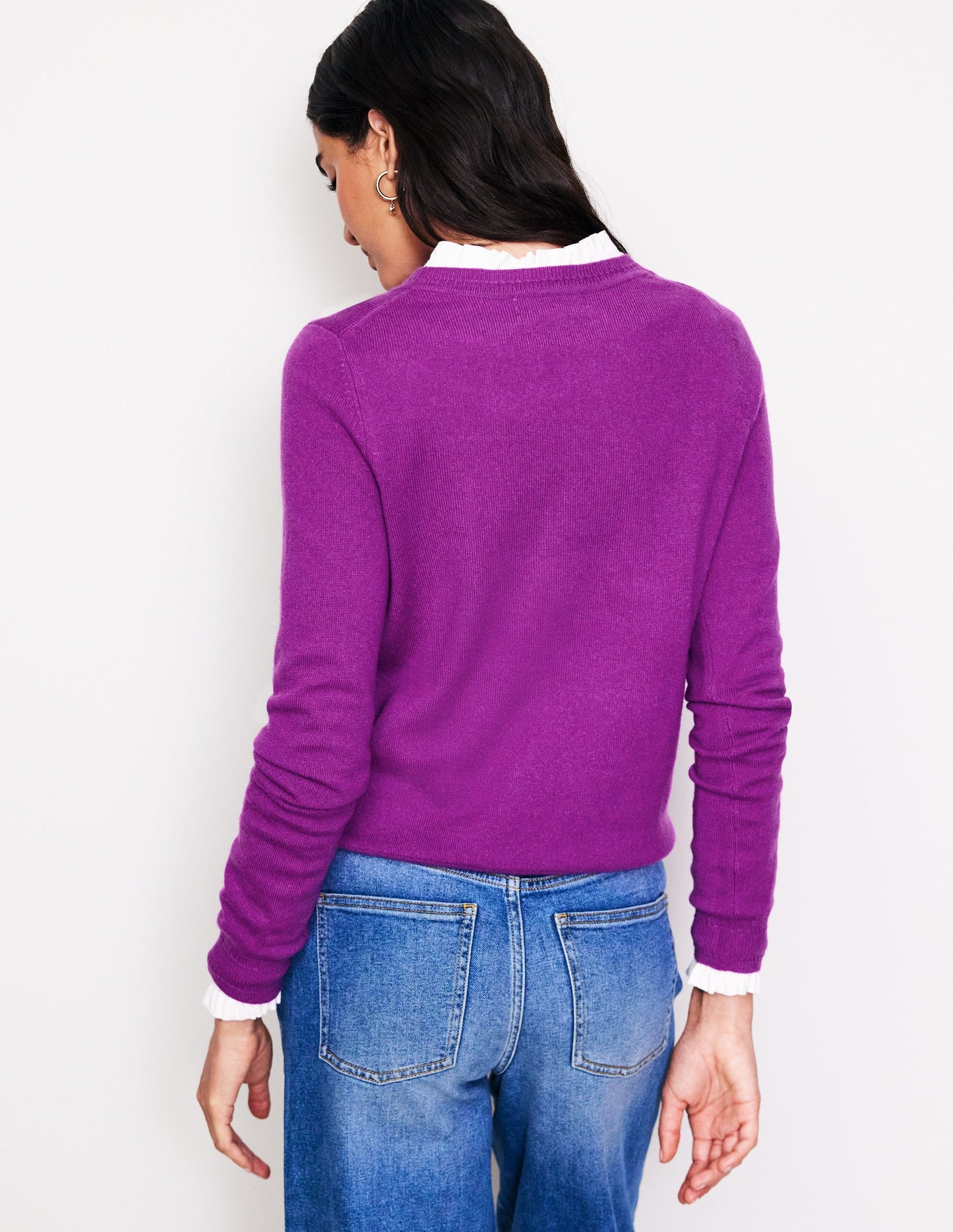 Eva Kaschmirpullover mit Rundhalsausschnitt-Amethystviolett