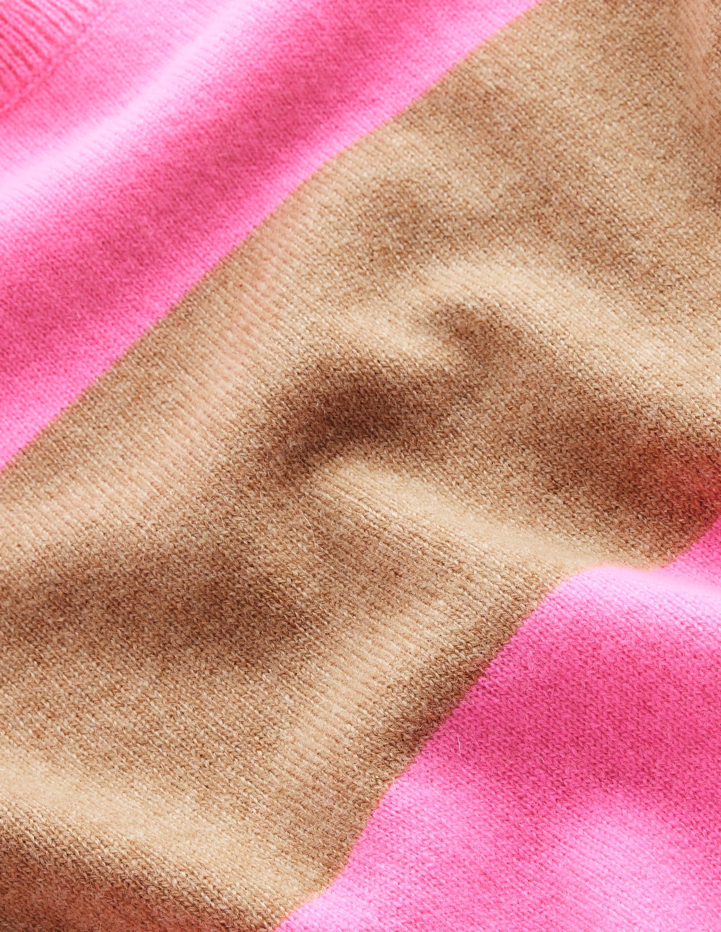 Débardeur Eva en cachemire-Camel chiné/rose fluo