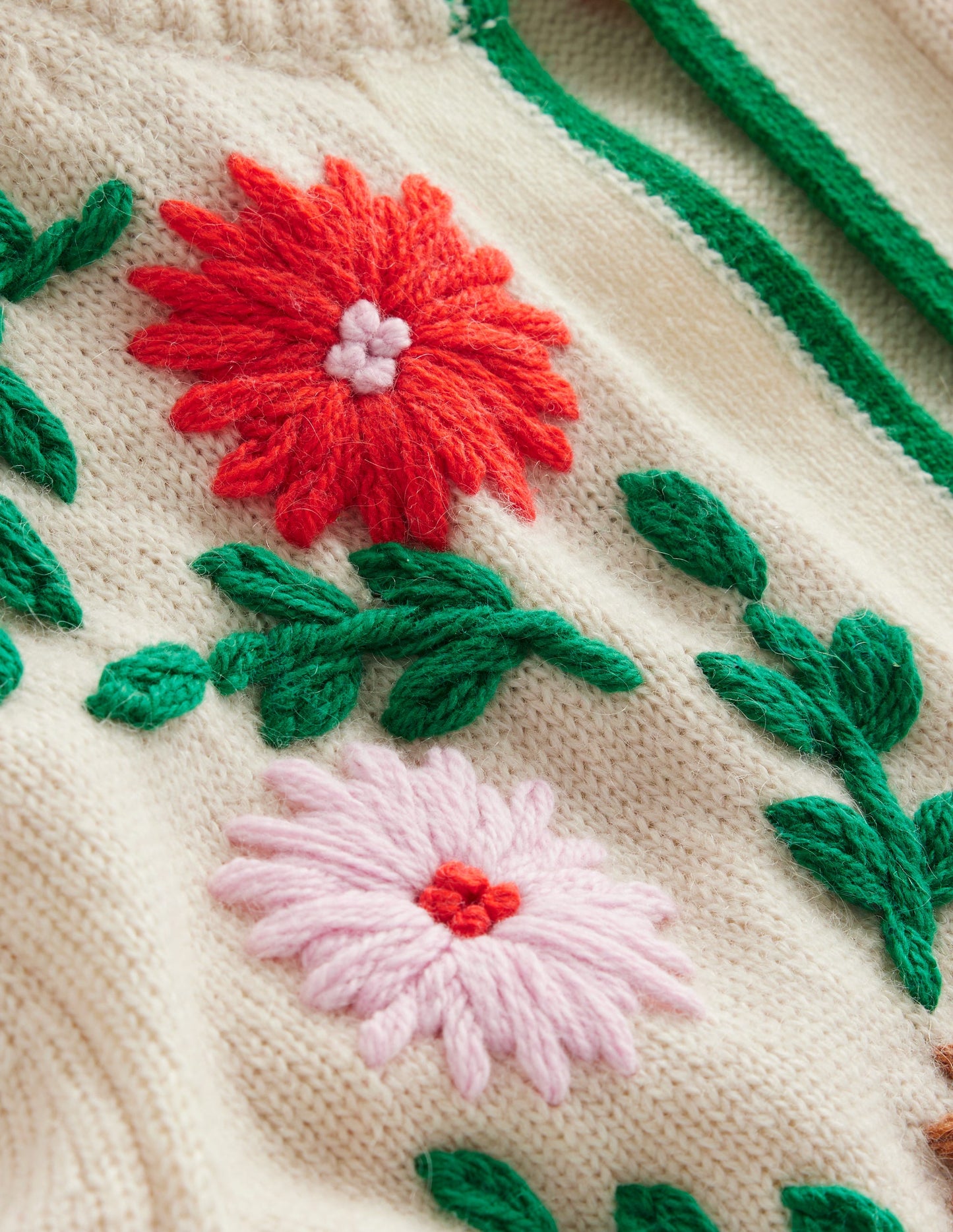 Cardigan brodé de fleurs-Black