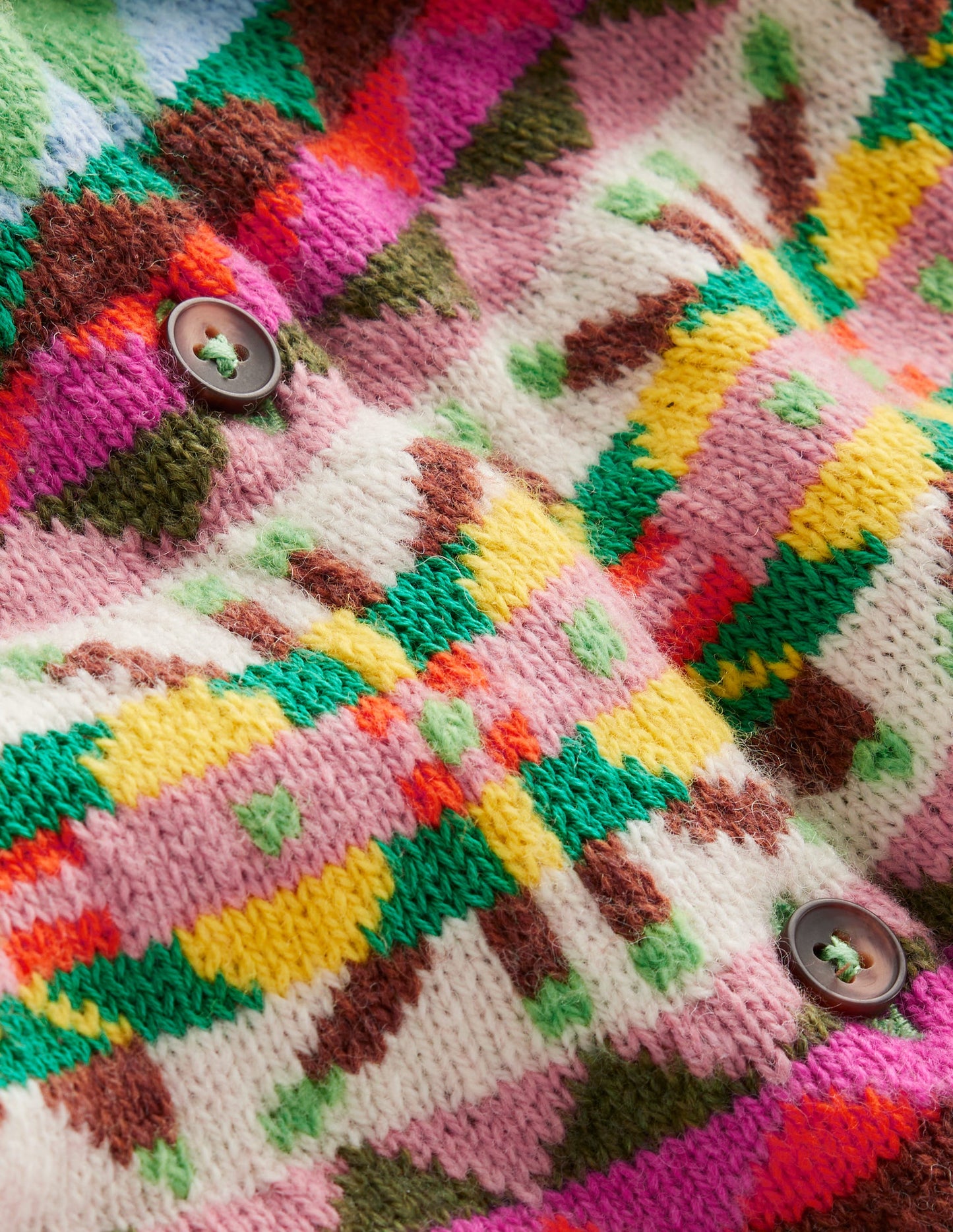 Cardigan Fae à volants et motif jacquard-Aquamarine
