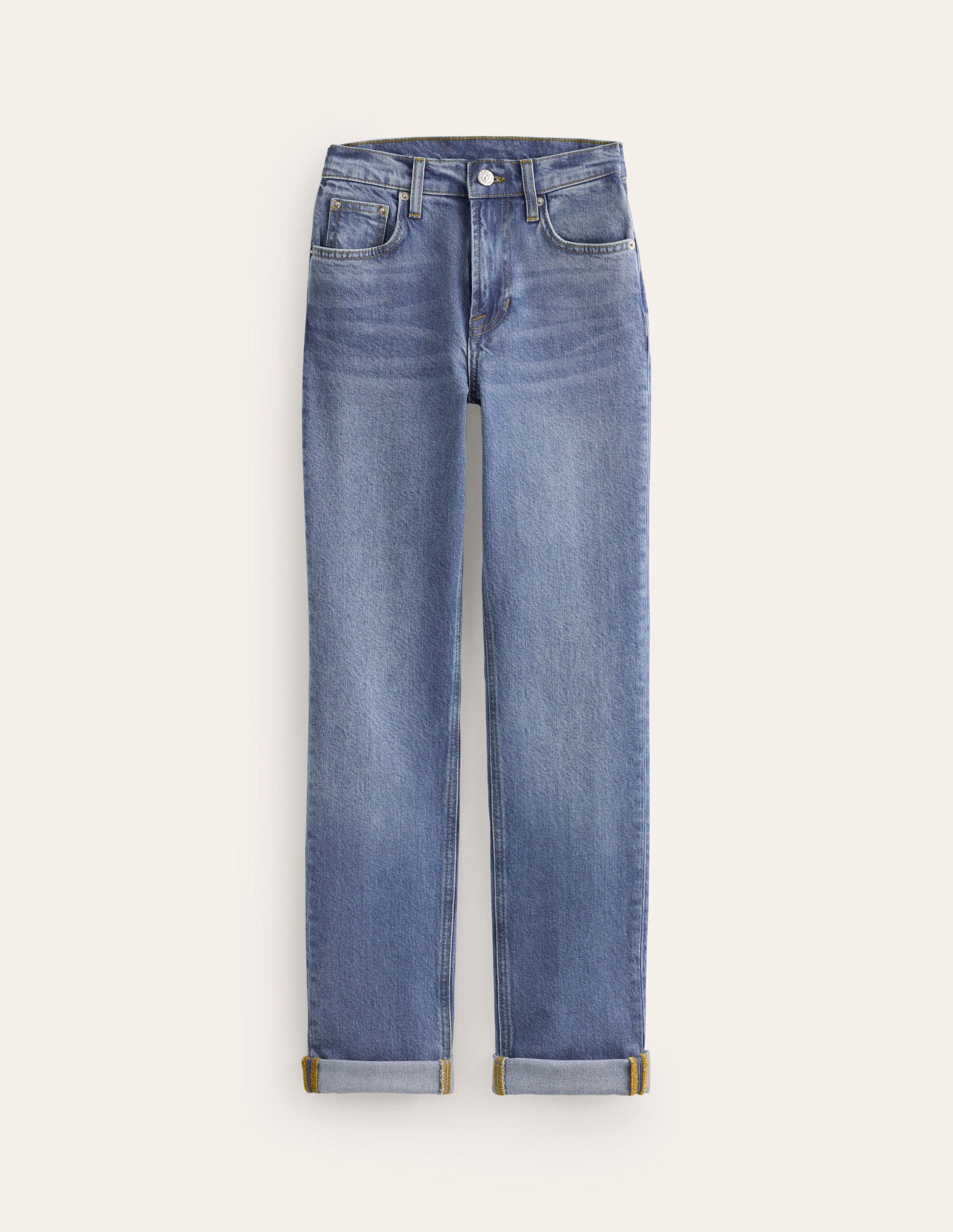 Girlfriend-Jeans-Ausgeblichene Optik-8