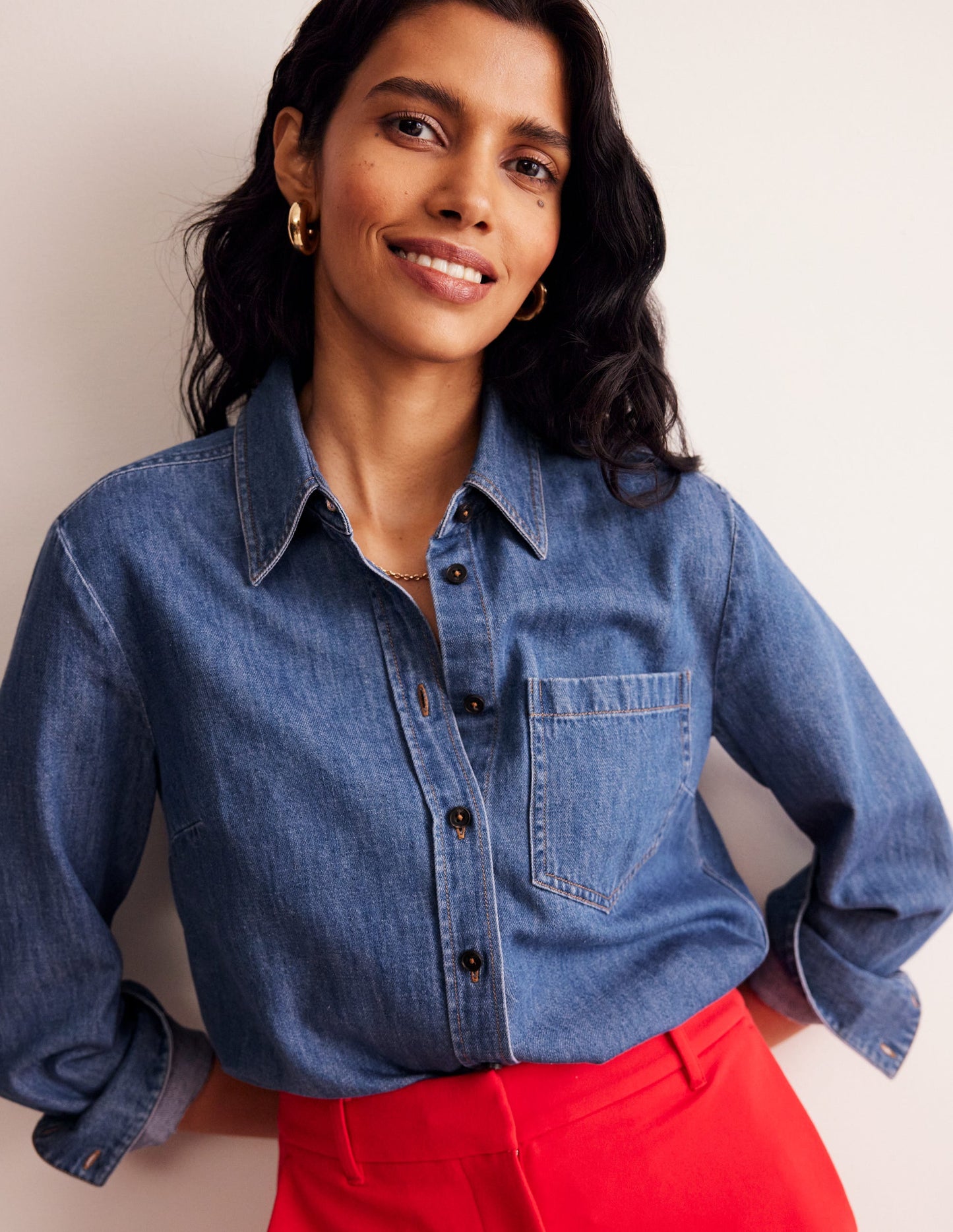 Chemise en jean-Vintage moyen