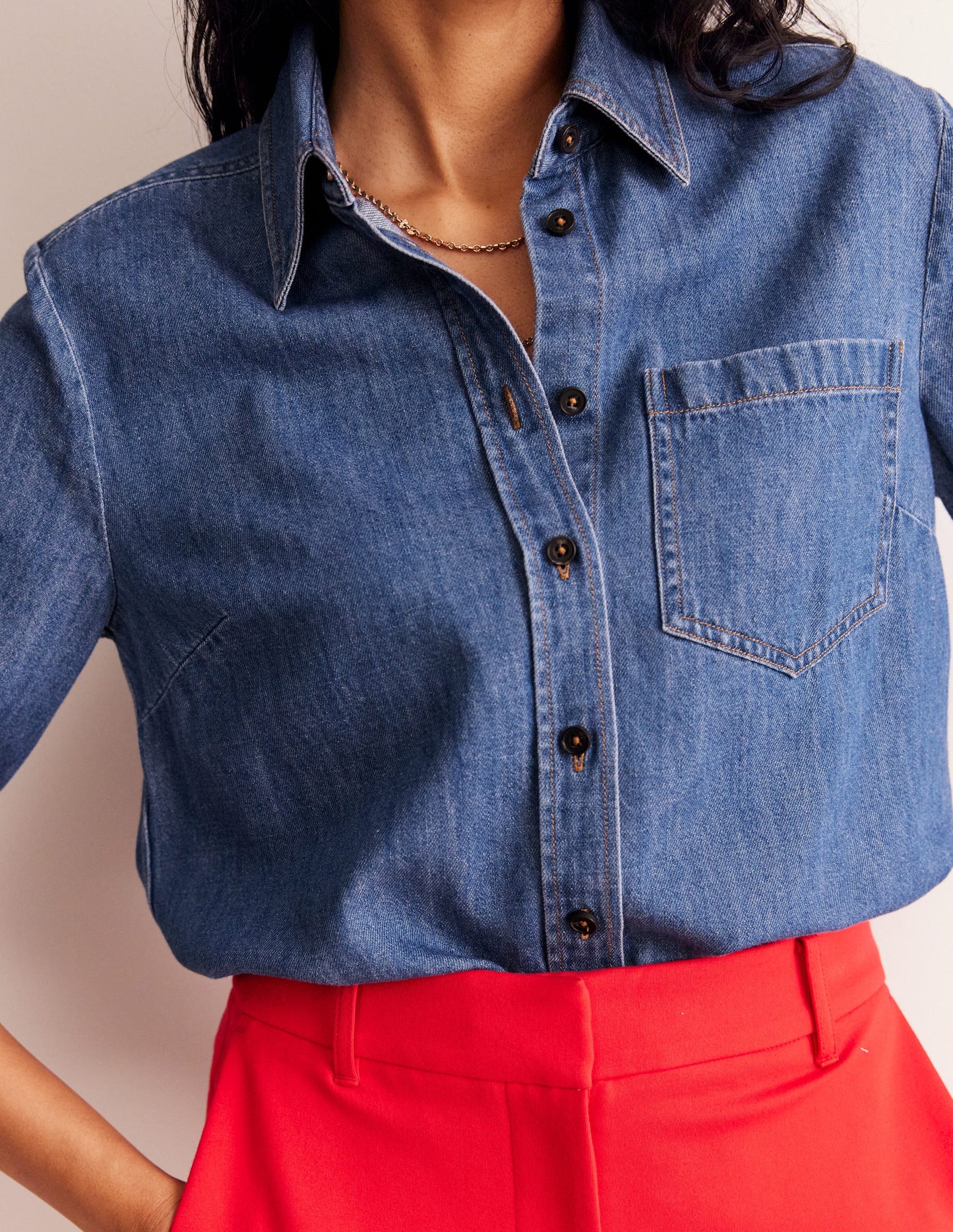 Chemise en jean-Vintage moyen