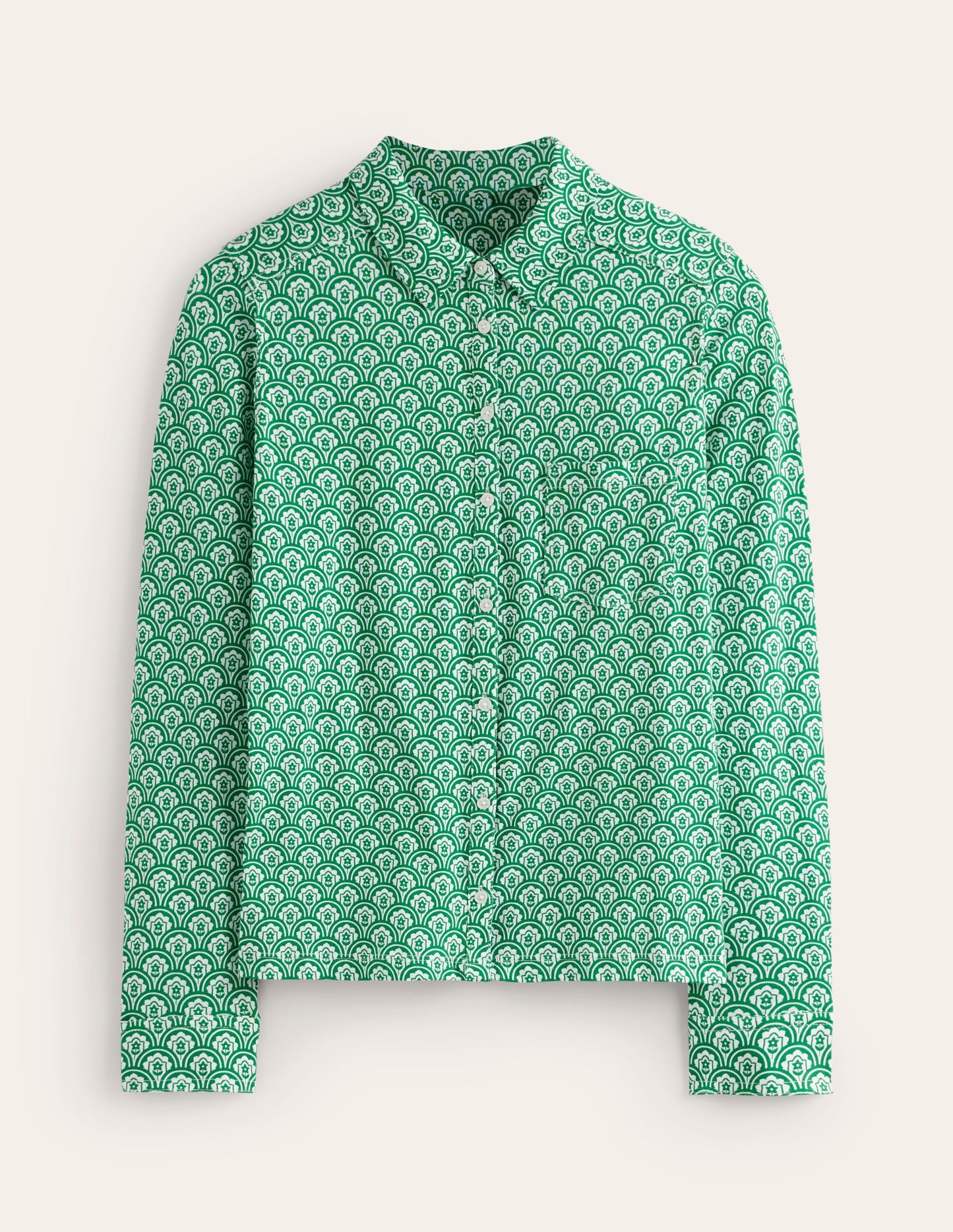 Amelia Jersey-Hemd-Grün, Motiv Trellis Pop
