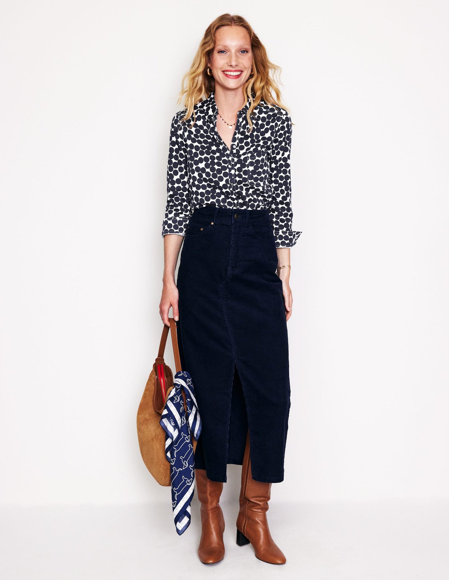 Amelia Jersey-Hemd-Marineblau, Punkte-Cluster