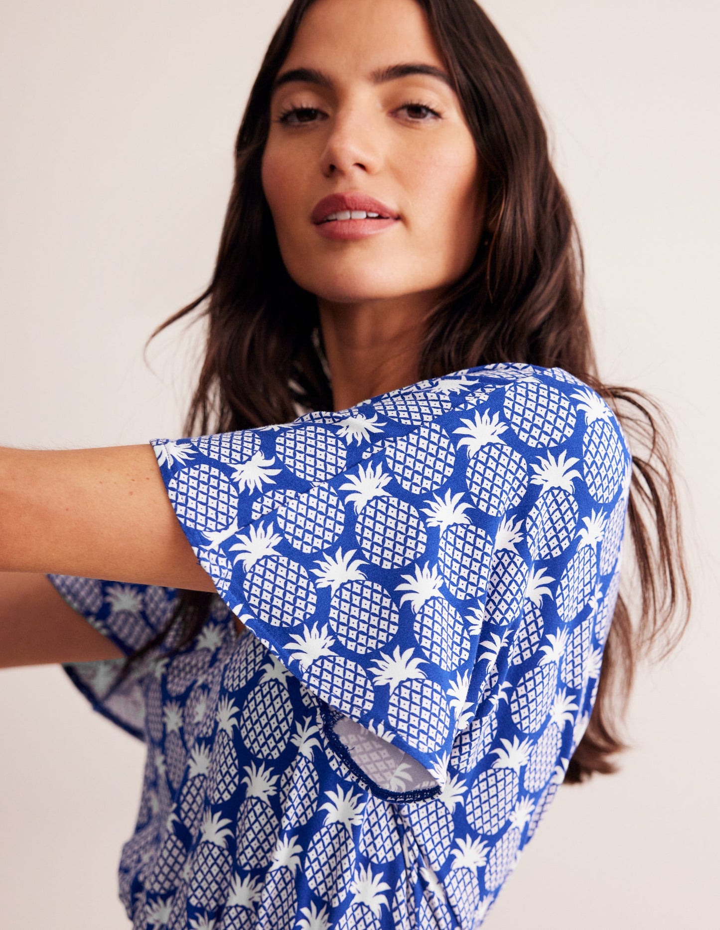 Combishort à smocks en jersey-Grey Marl Seaside Sprouty